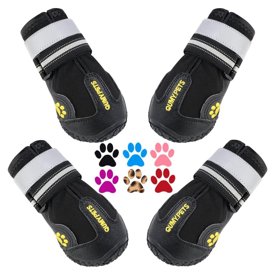 Botas para Perros QUMY Tamaño 1, Impermeables y Antideslizantes