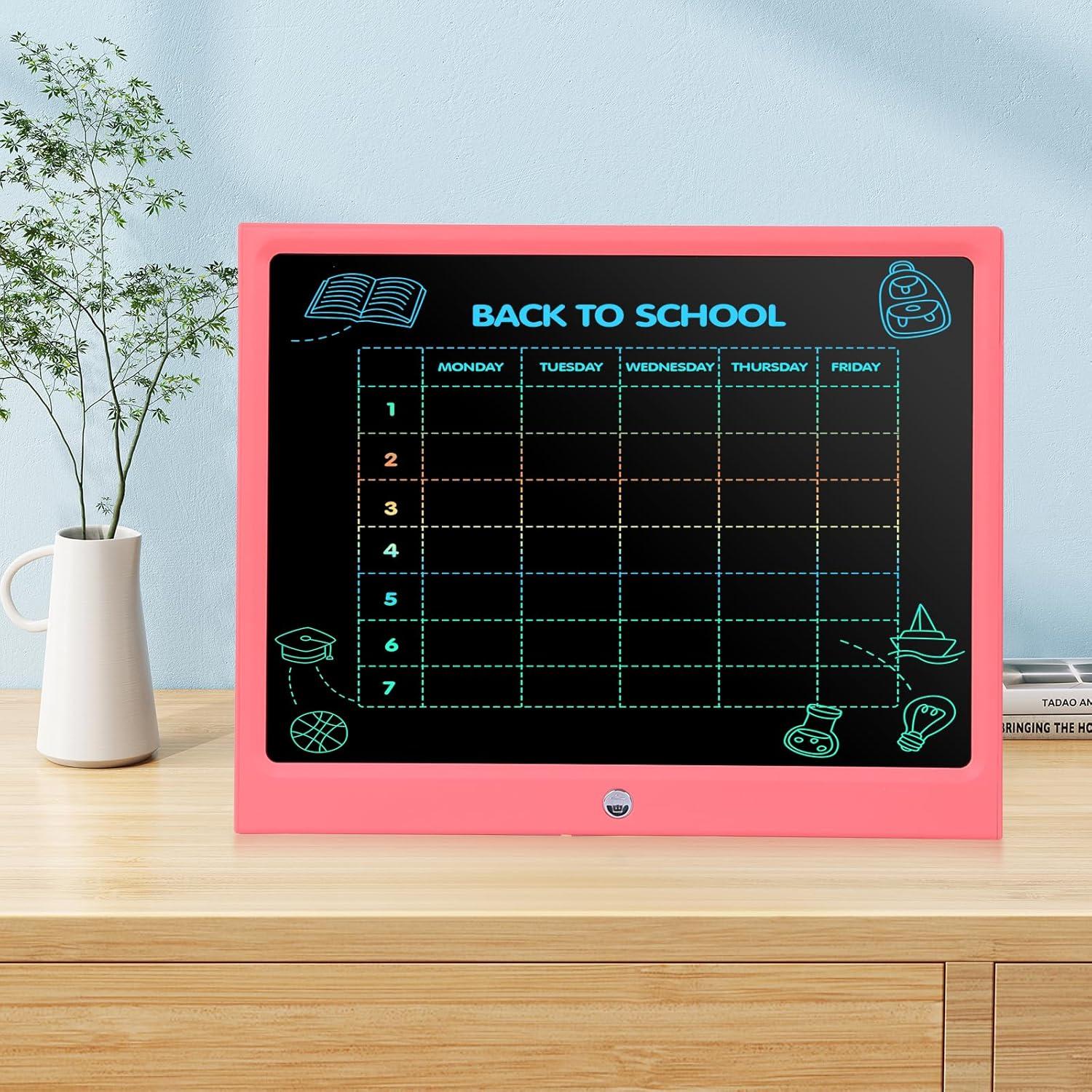 EooCoo Tableta de Escritura LCD 15" Rosa para Niños
