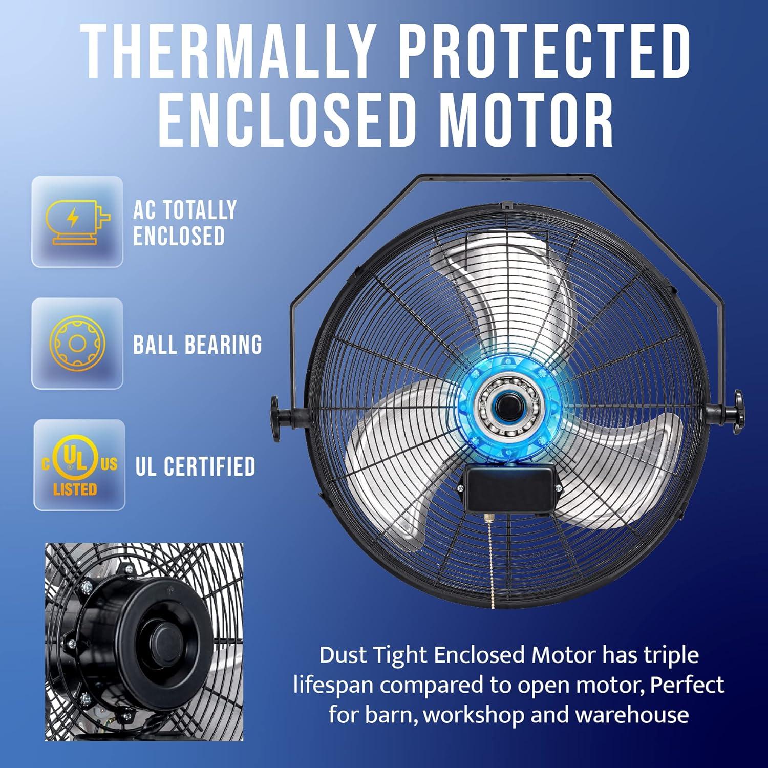 Ventilador Industrial Tornado 18" Pared 3 Velocidades 4000 CFM