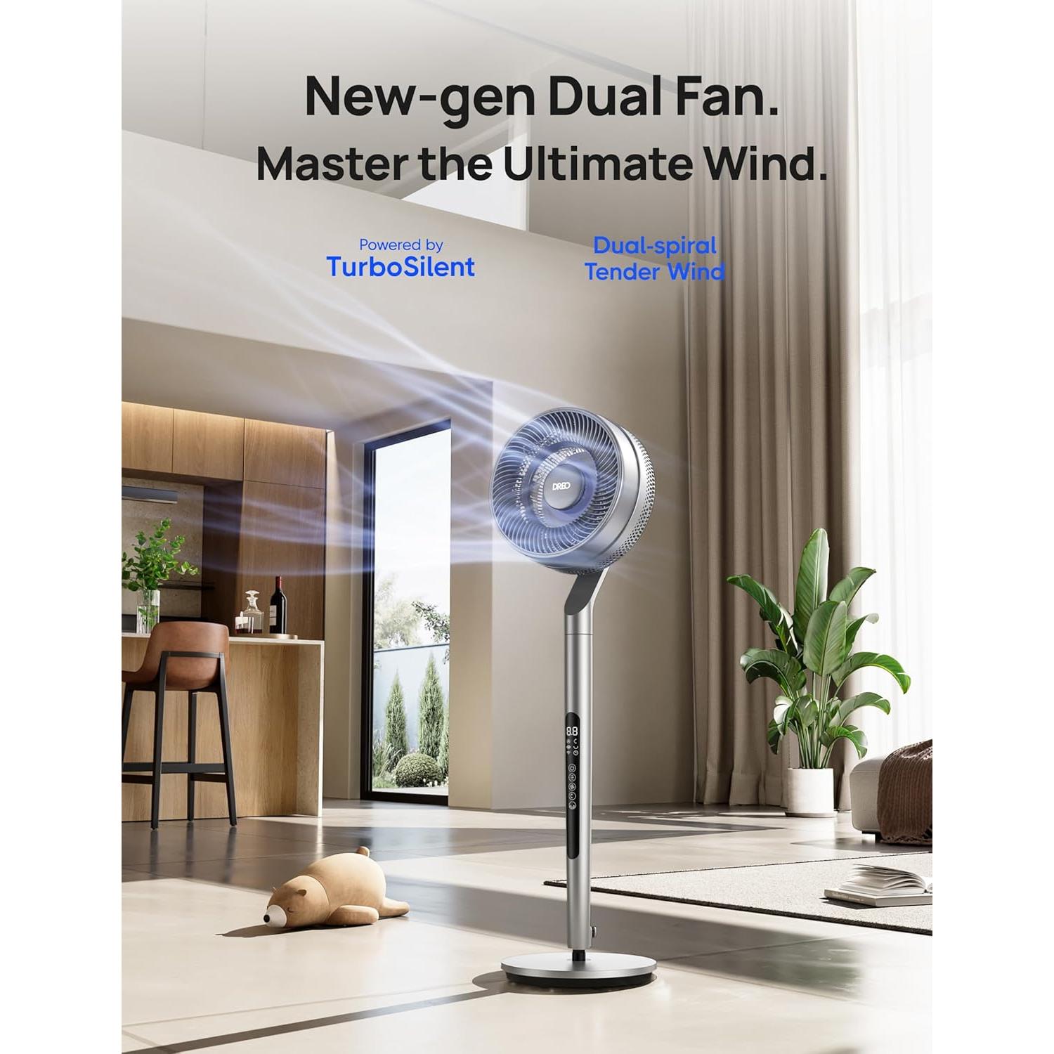 Ventilador de pedestal Dreo DR-HPF005S 10 aspas 10 velocidades