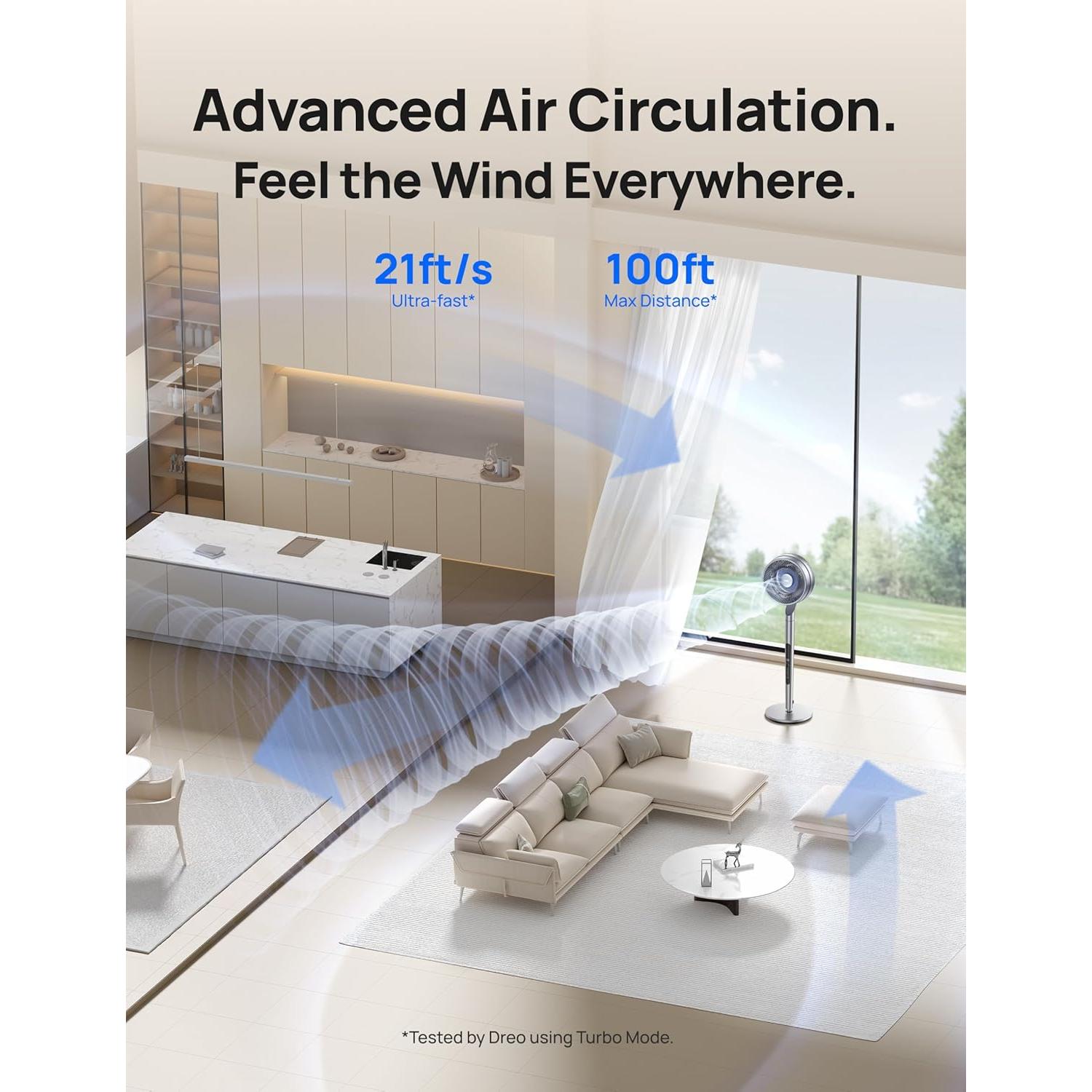 Ventilador de pedestal Dreo DR-HPF005S 10 aspas 10 velocidades