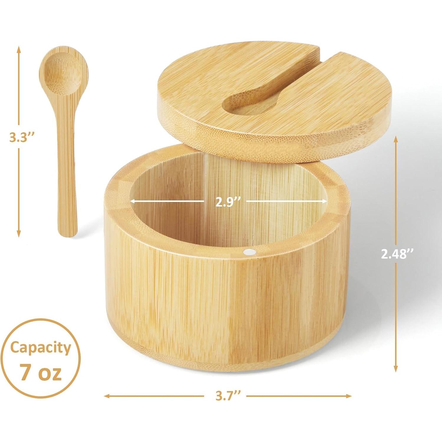 Salero de Bambú OUTNILI con Tapa Giratoria 207 g