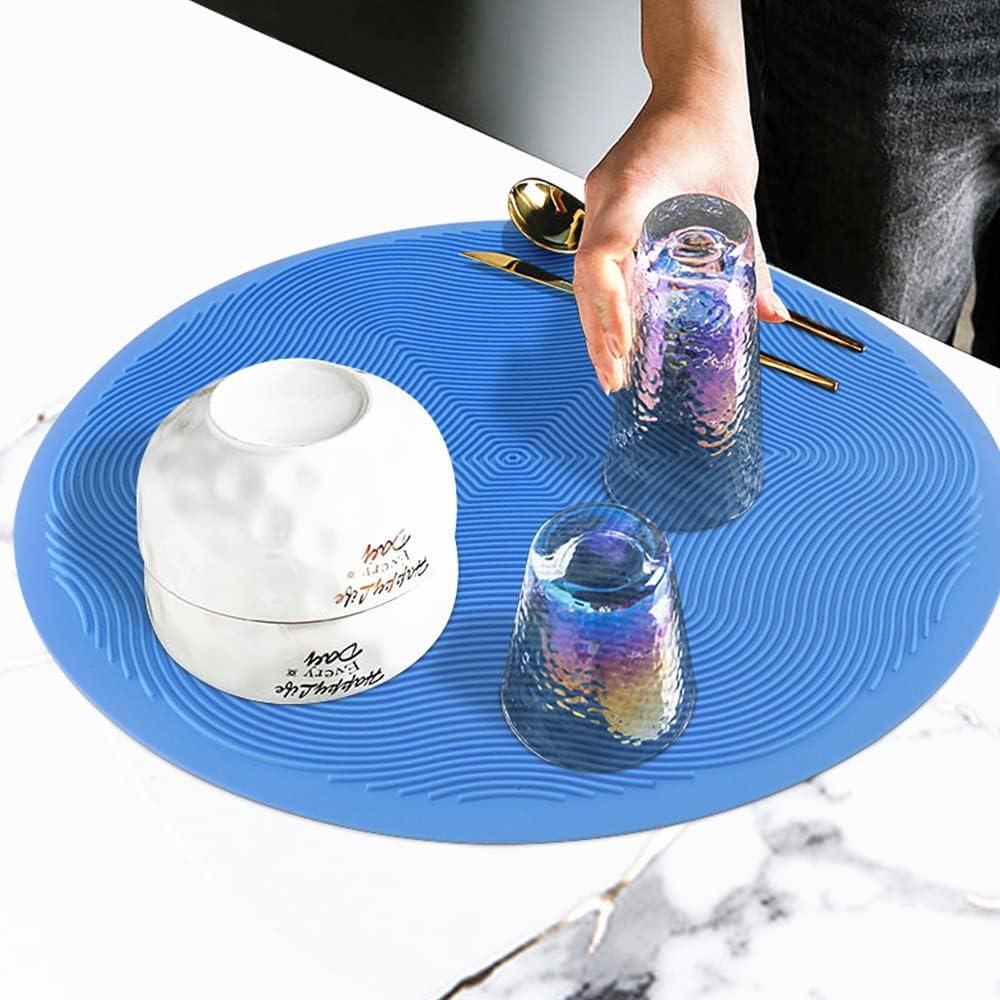 Alfombrilla Multiuso KooMall 3 Piezas Silicona Azul 20-30 cm