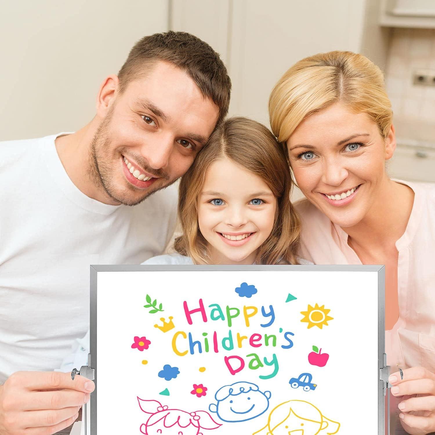 Pizarra Blanca Borrable OWill Doble Cara A4 con Soporte