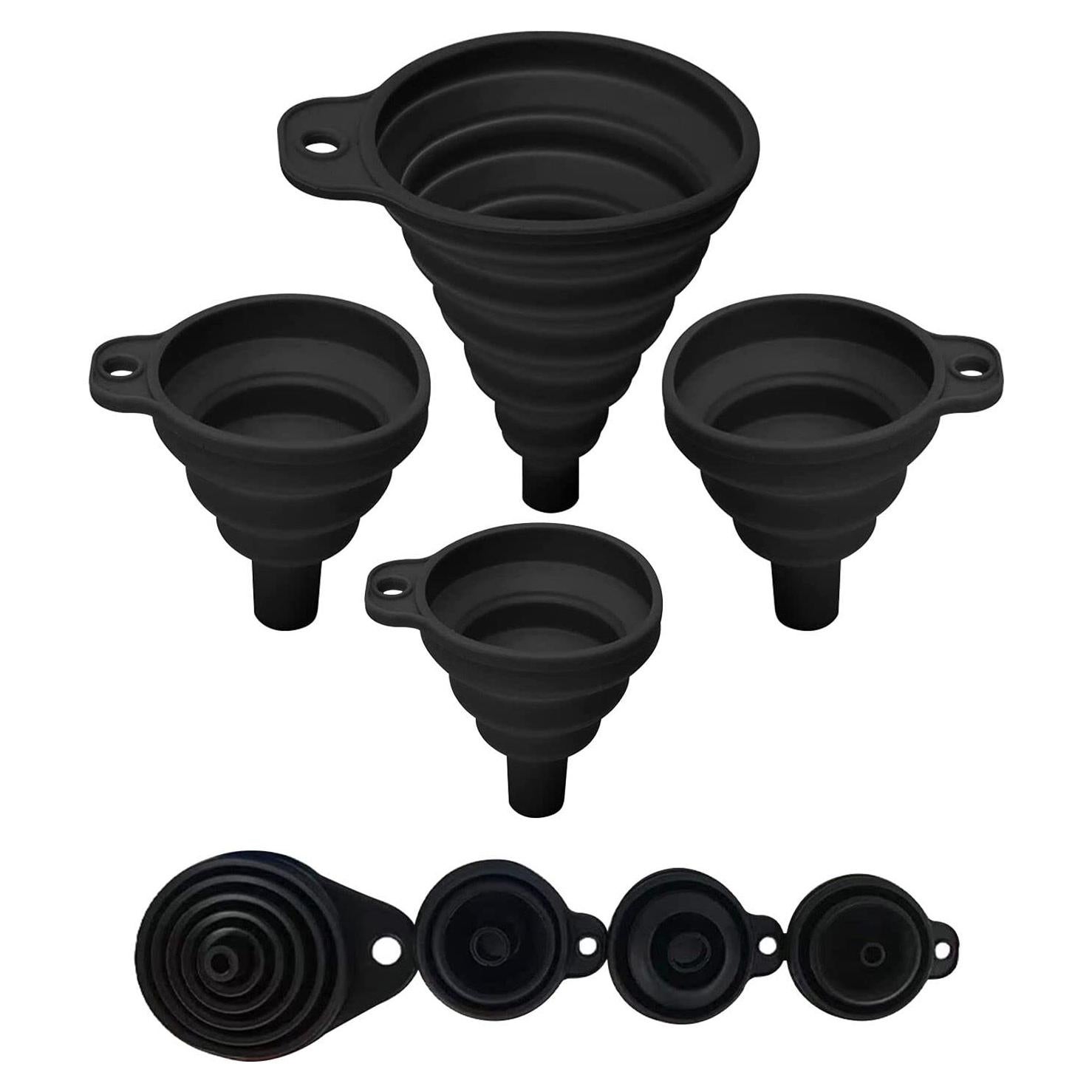 Juego de 4 embudos de cocina colapsables Vigor Path - Silicona
