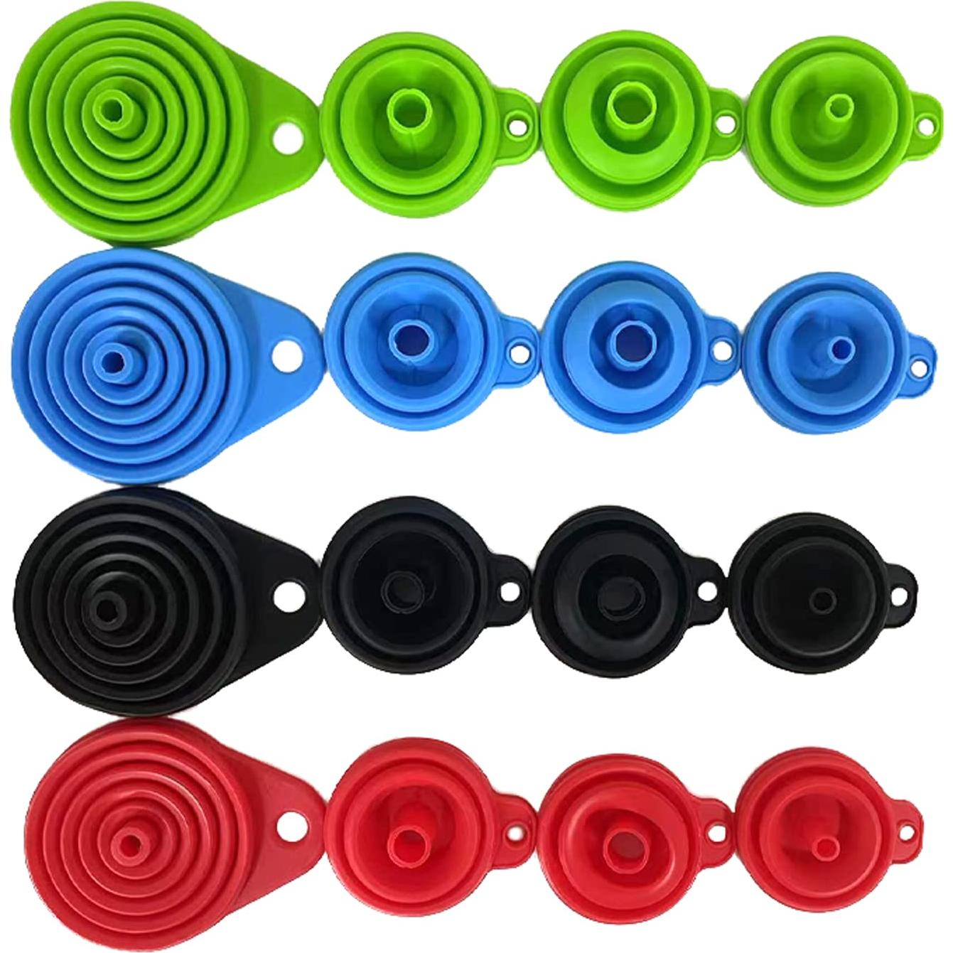Juego de 4 embudos de cocina colapsables Vigor Path - Silicona
