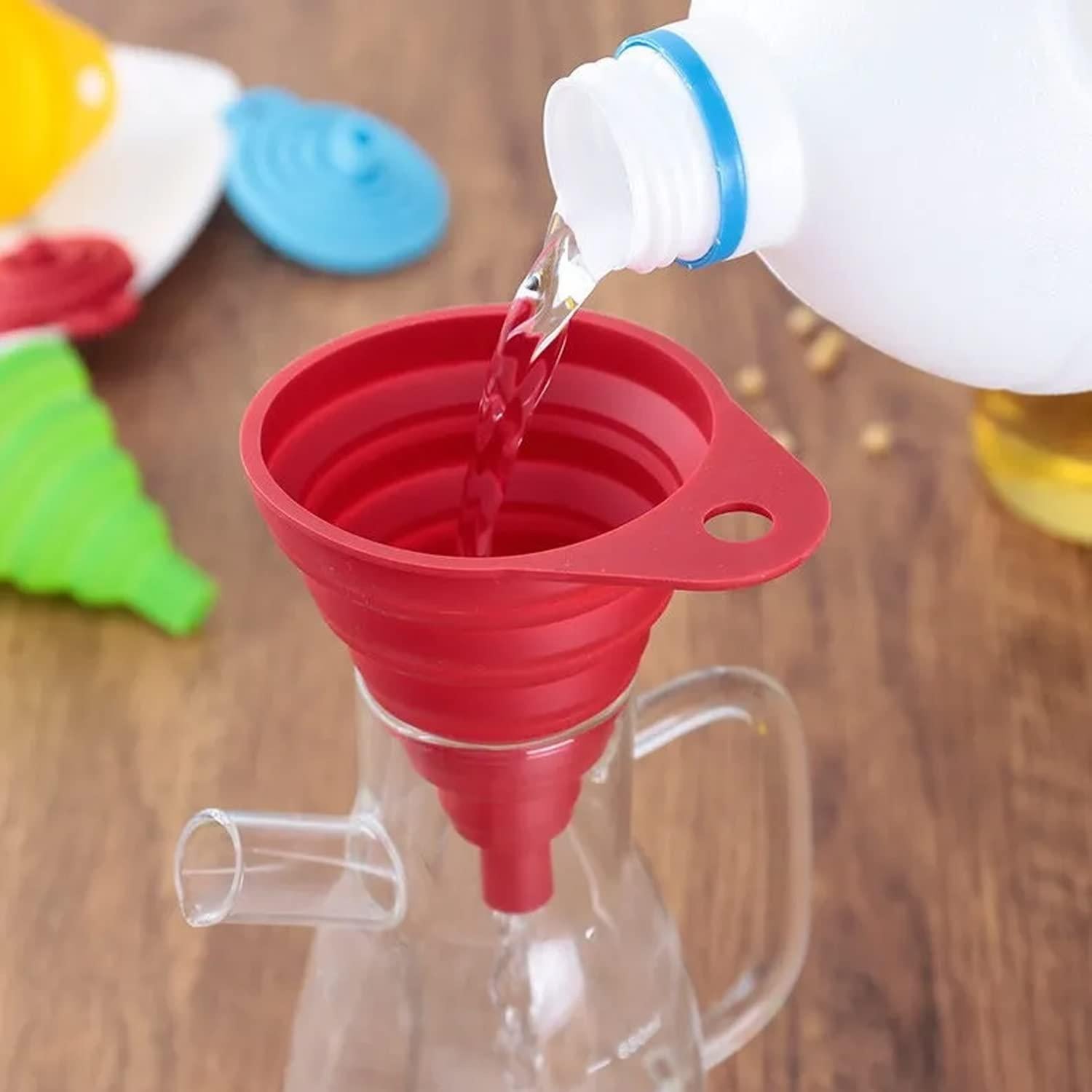 Juego de 4 embudos de cocina colapsables Vigor Path - Silicona