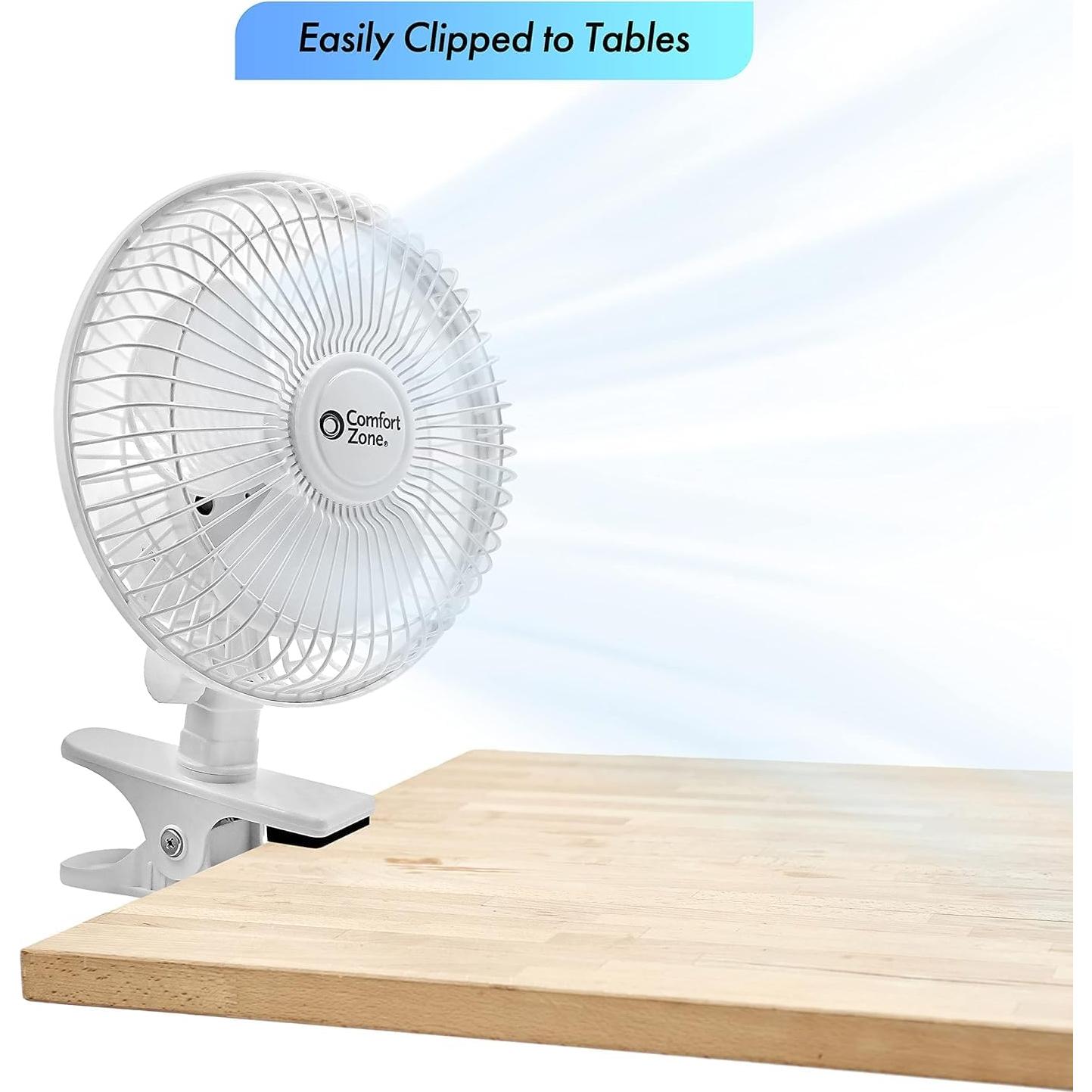 Ventilador de Mesa Clip Zona de Confort 6" Negro 2 Velocidades