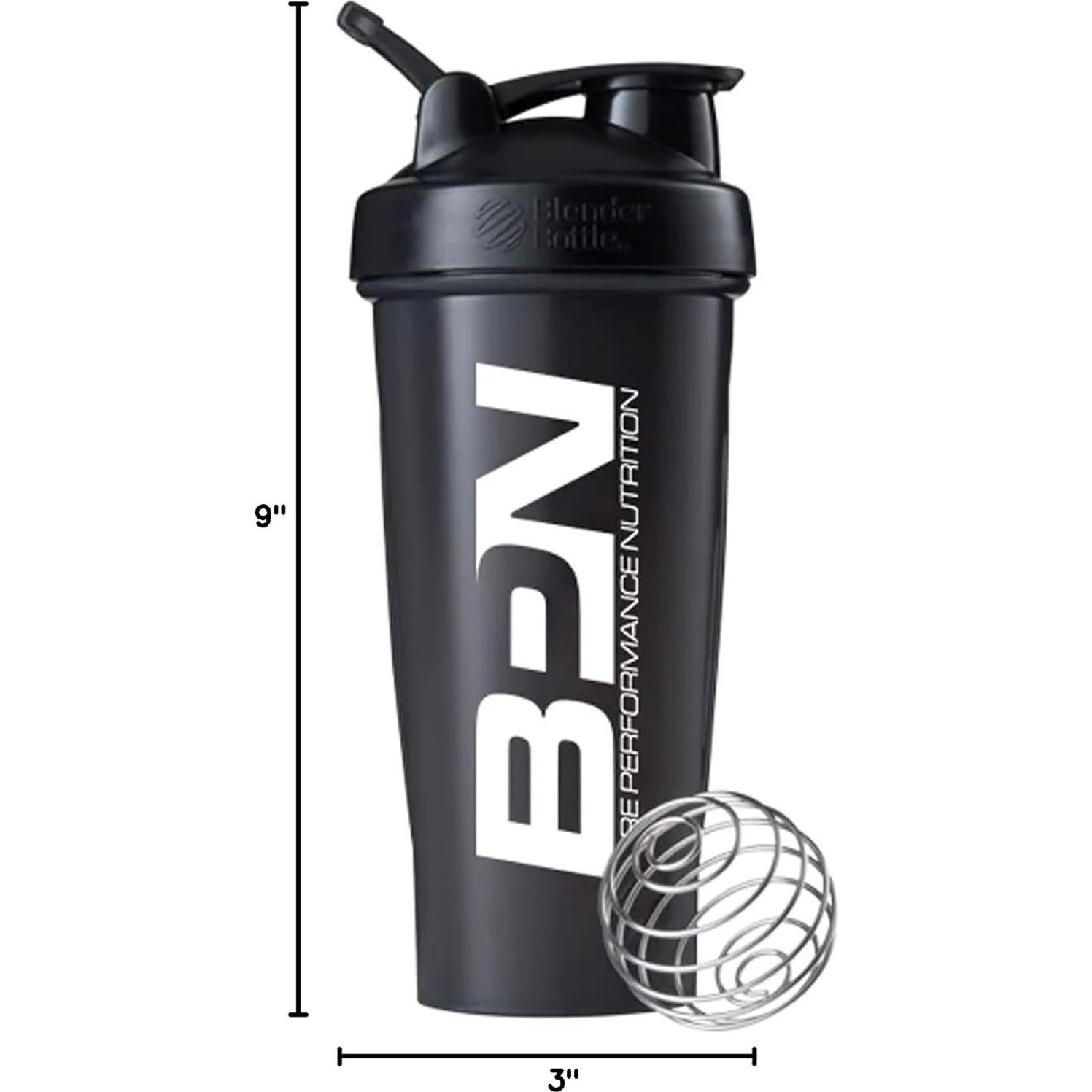 Botella Shaker BPN 828 ml con batidor negro