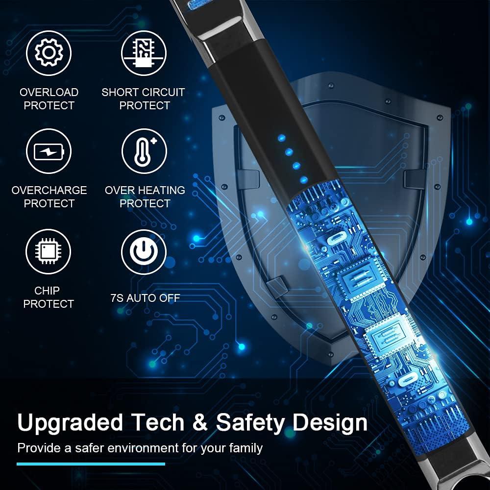 Encendedor Eléctrico Recargable USB ARECTECH Largo Negro