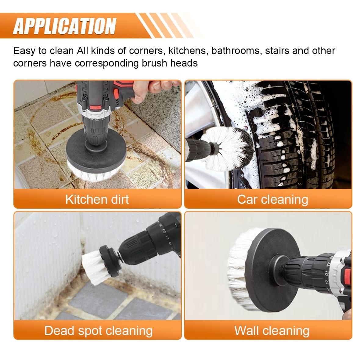 Juego de Cepillos de Detalle para Automóviles BDZMC 3 Piezas