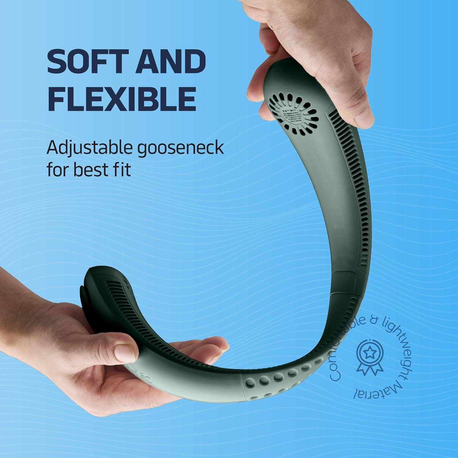 Ventilador de Cuello NEXAIR NF011-GR Verde Recargable 3 Velocidades