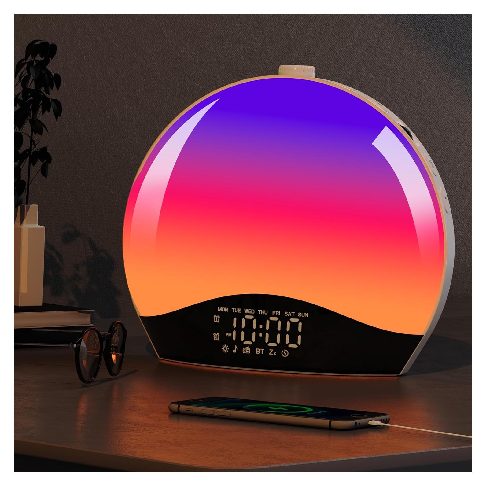 Despertador Luz Amanecer Tuerthy con Bluetooth y Radio FM