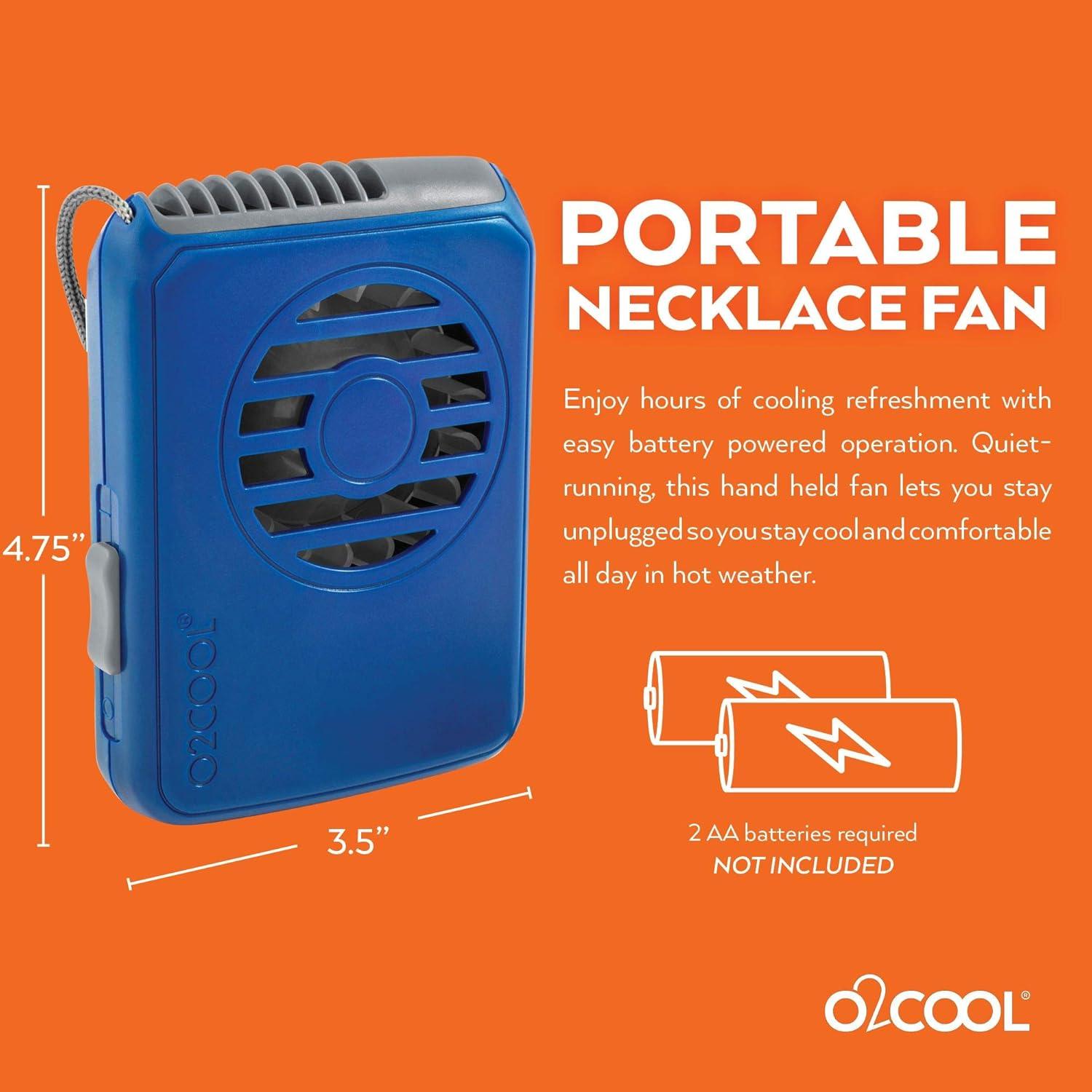Ventilador de Collar O2COOL FN02001 Azul - Paquete de 2