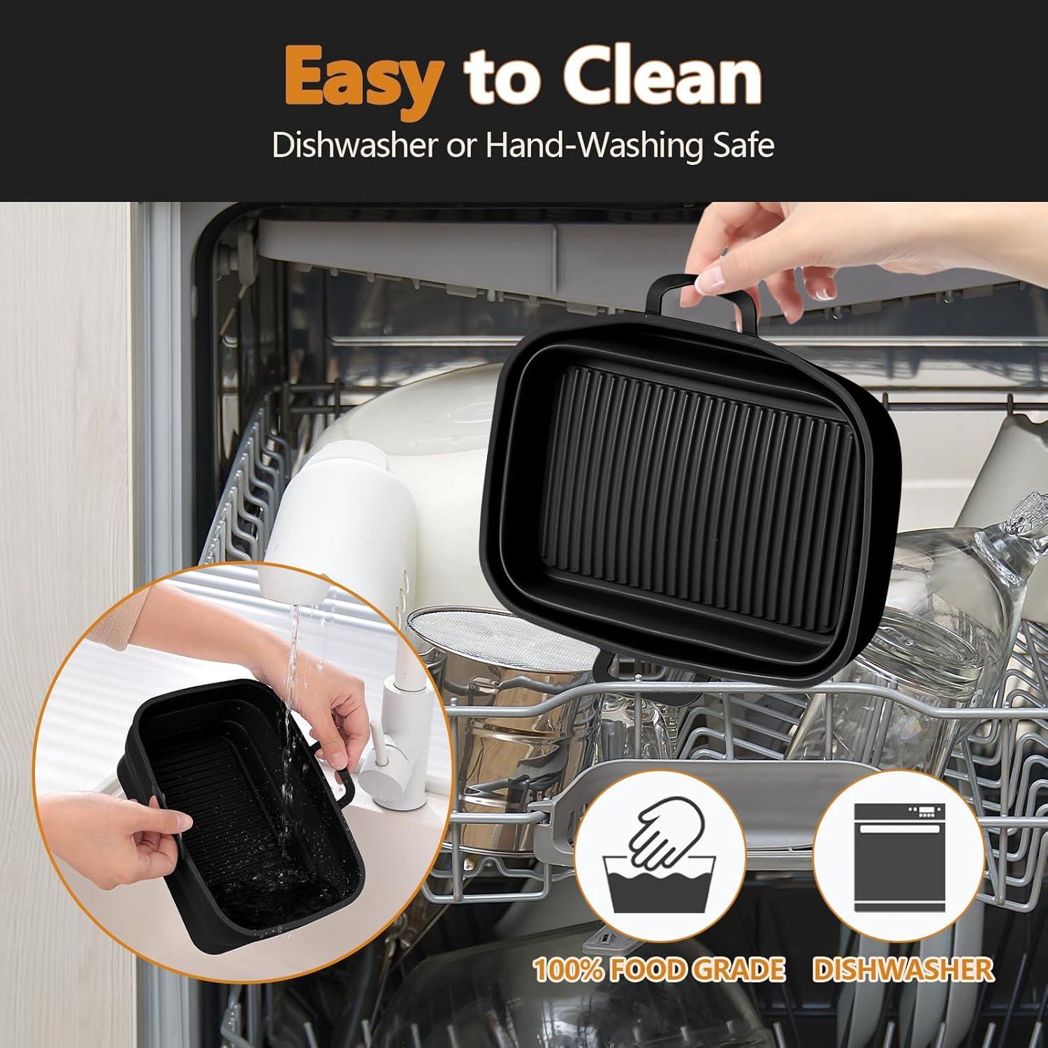 Forros de Silicona Colapsables Vangerute 8QT para Freidora