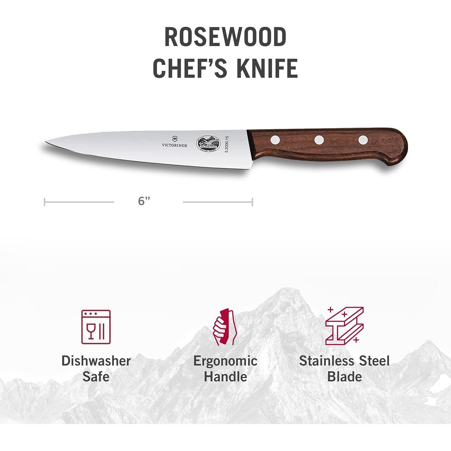 Cuchillo de Chef Victorinox Rosewood 15.24 cm Acero Inoxidable