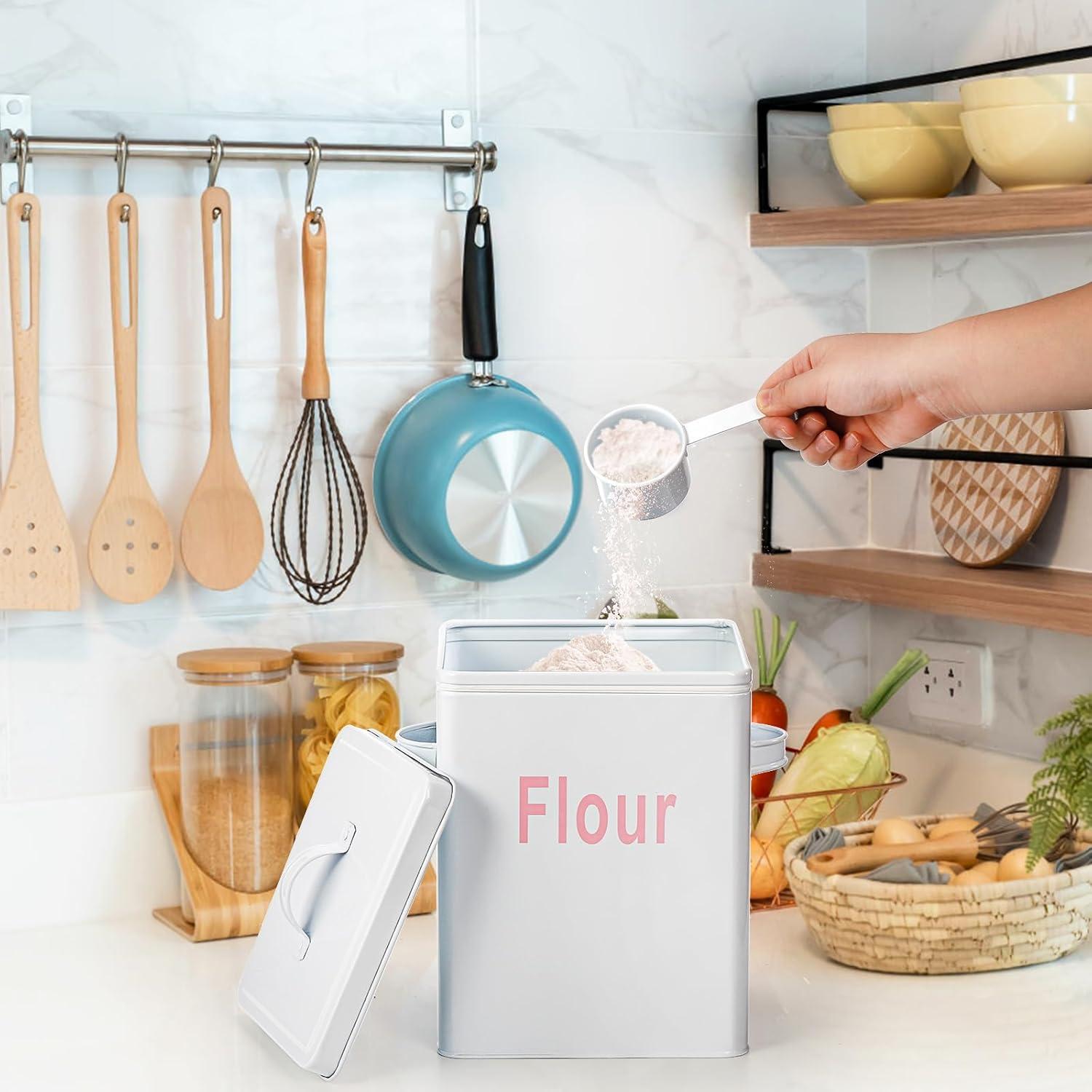 Contenedor de Almacenamiento de Harina YOUEON 5.68L Blanco Hermético