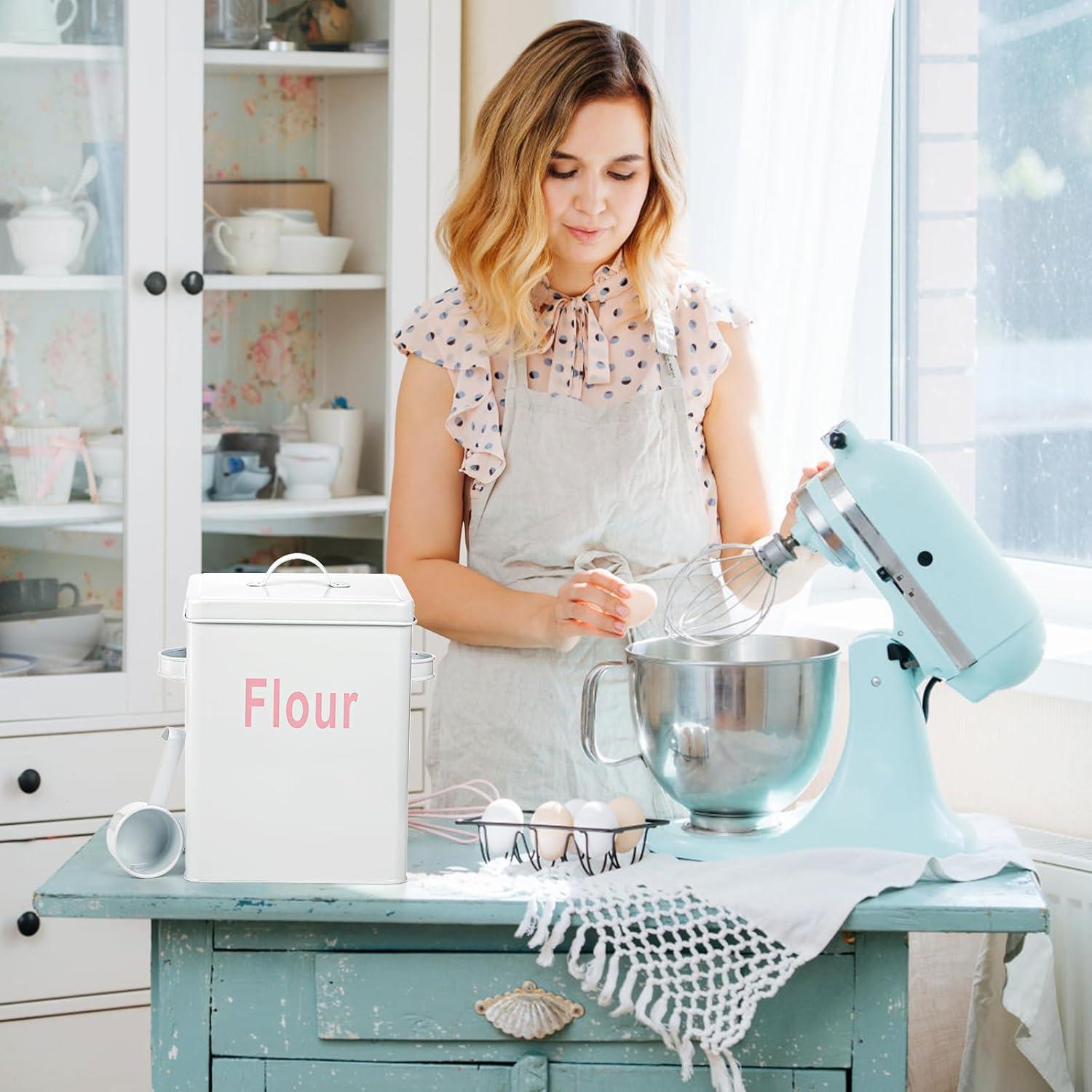 Contenedor de Almacenamiento de Harina YOUEON 5.68L Blanco Hermético