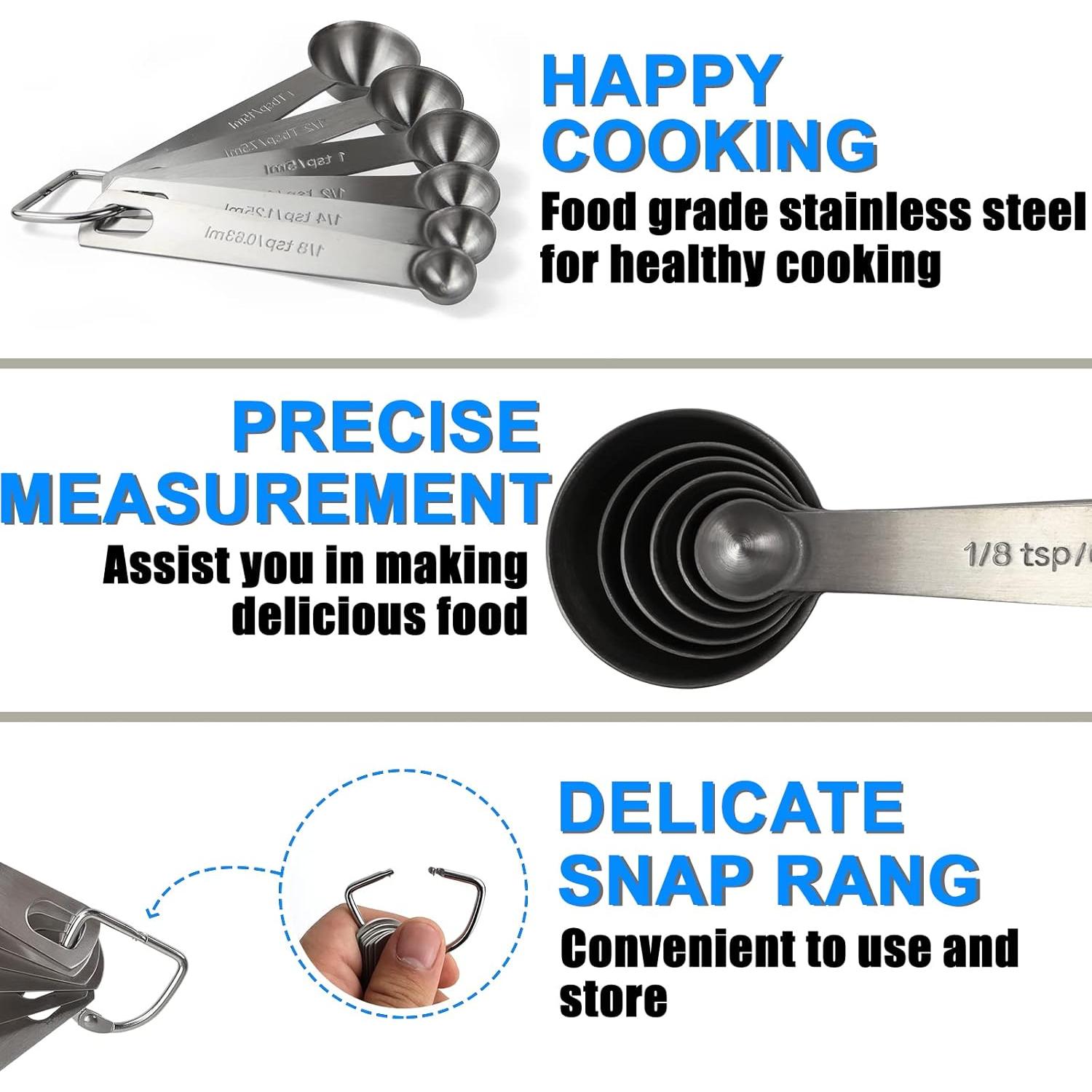 Juego de Cucharas Medidoras Rena Chris Acero Inoxidable 6PCS