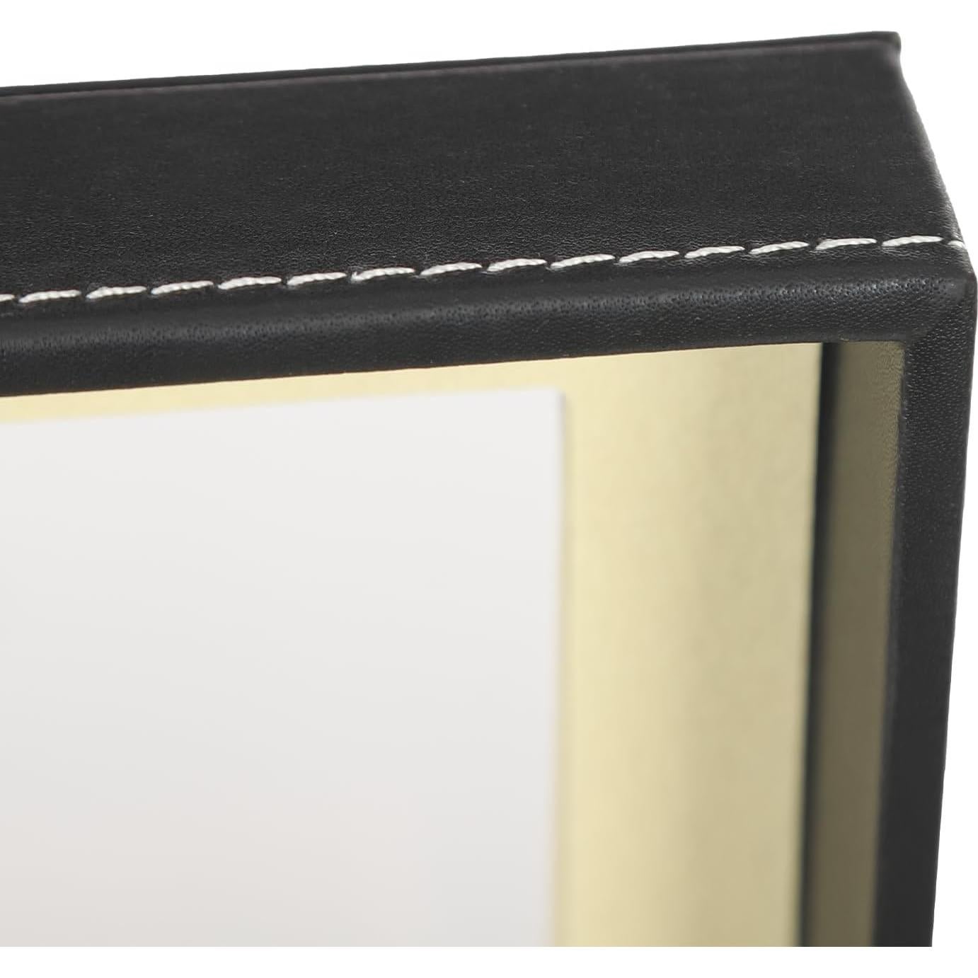 Organizador de Gafas de Sol con Tapa de Vidrio y Cerradura - Negro