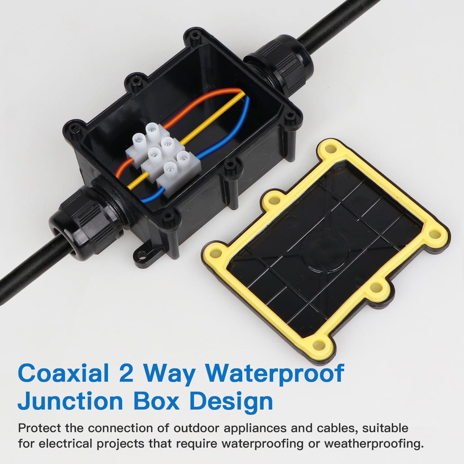 Caja de Conexiones Exterior Impermeable IP68 Helunsi - Negra