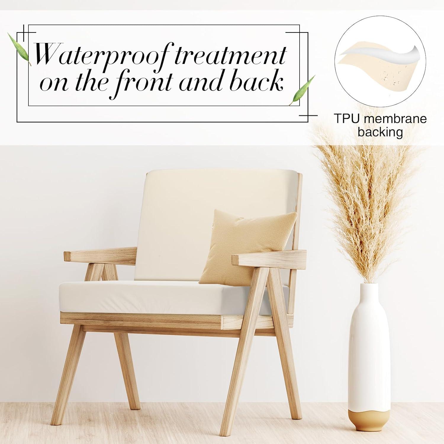 Set de 4 Fundas de Cojines Impermeables Newwiee Beige