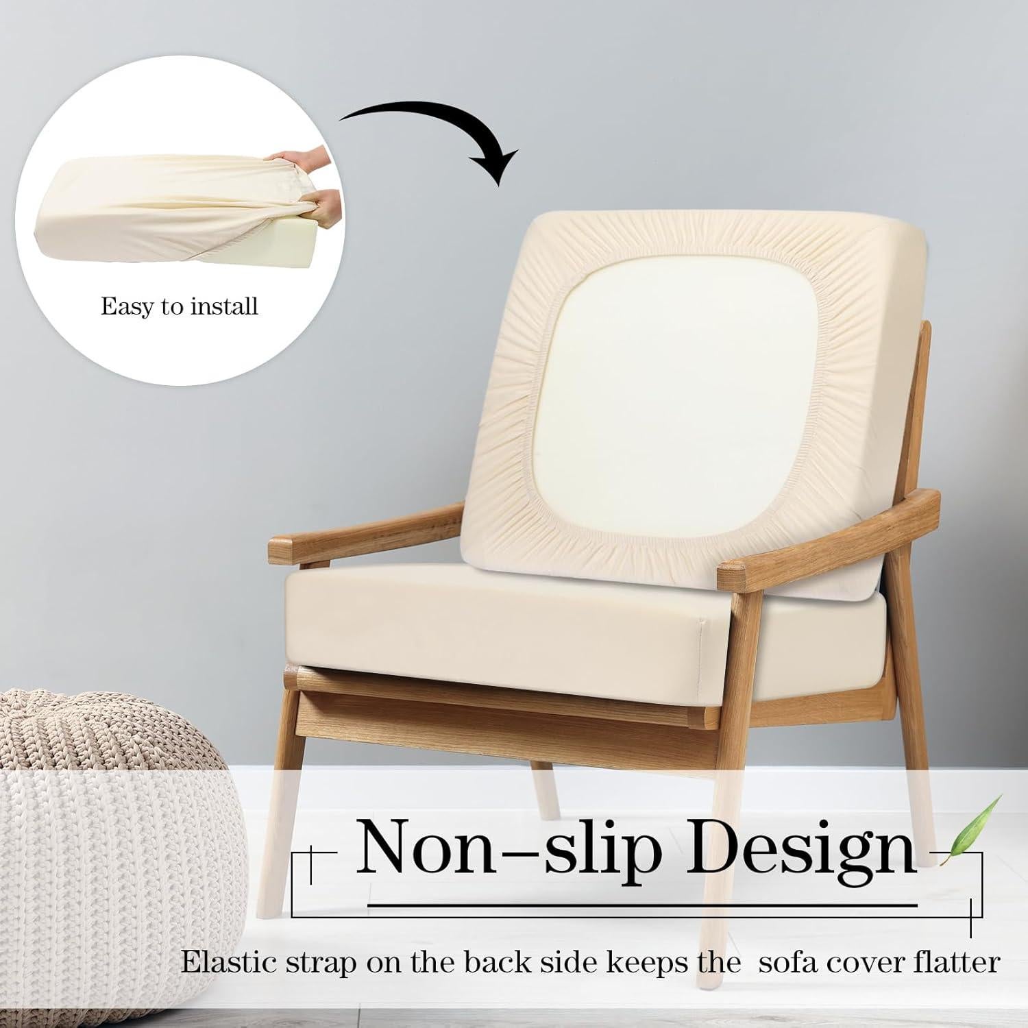 Set de 4 Fundas de Cojines Impermeables Newwiee Beige