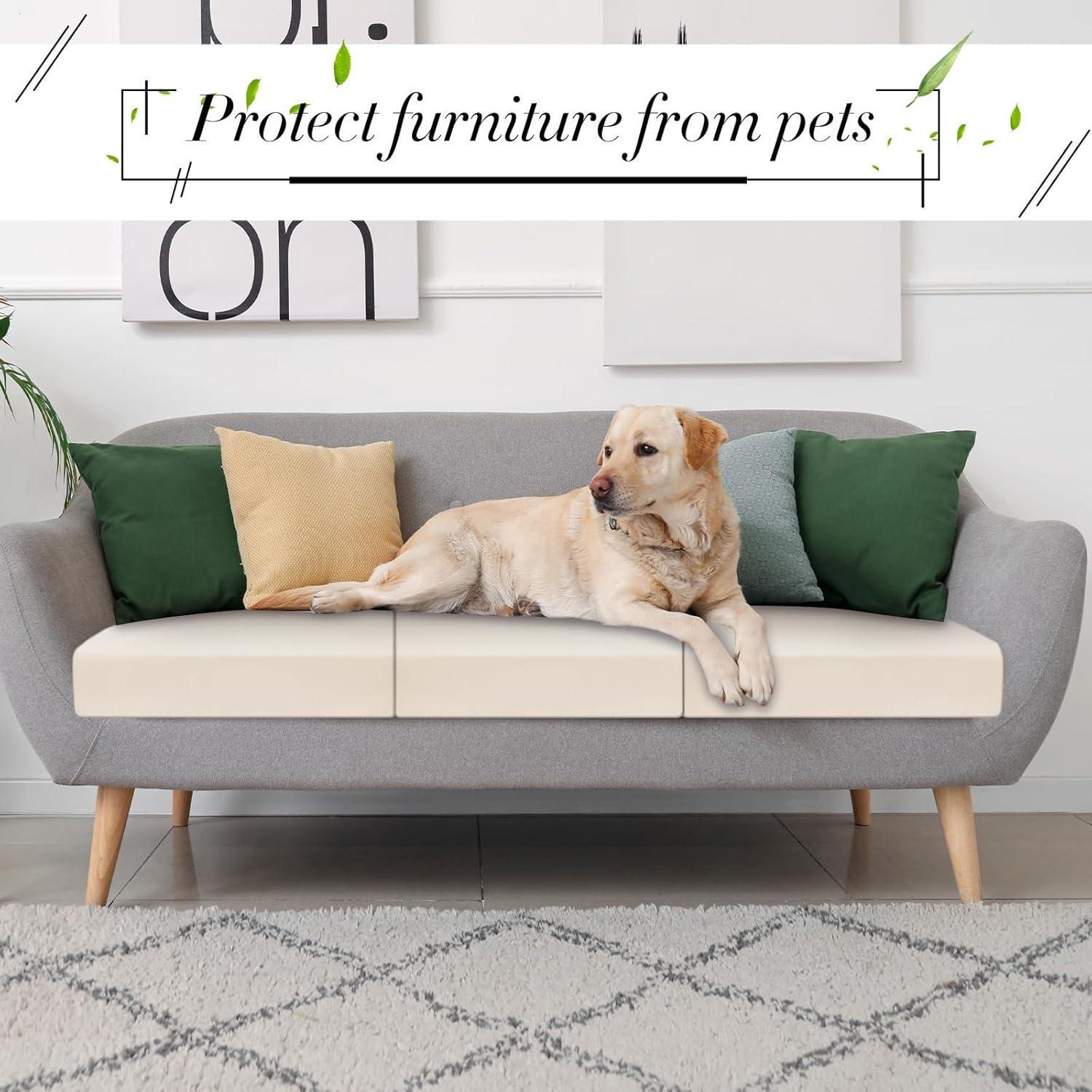 Set de 4 Fundas de Cojines Impermeables Newwiee Beige