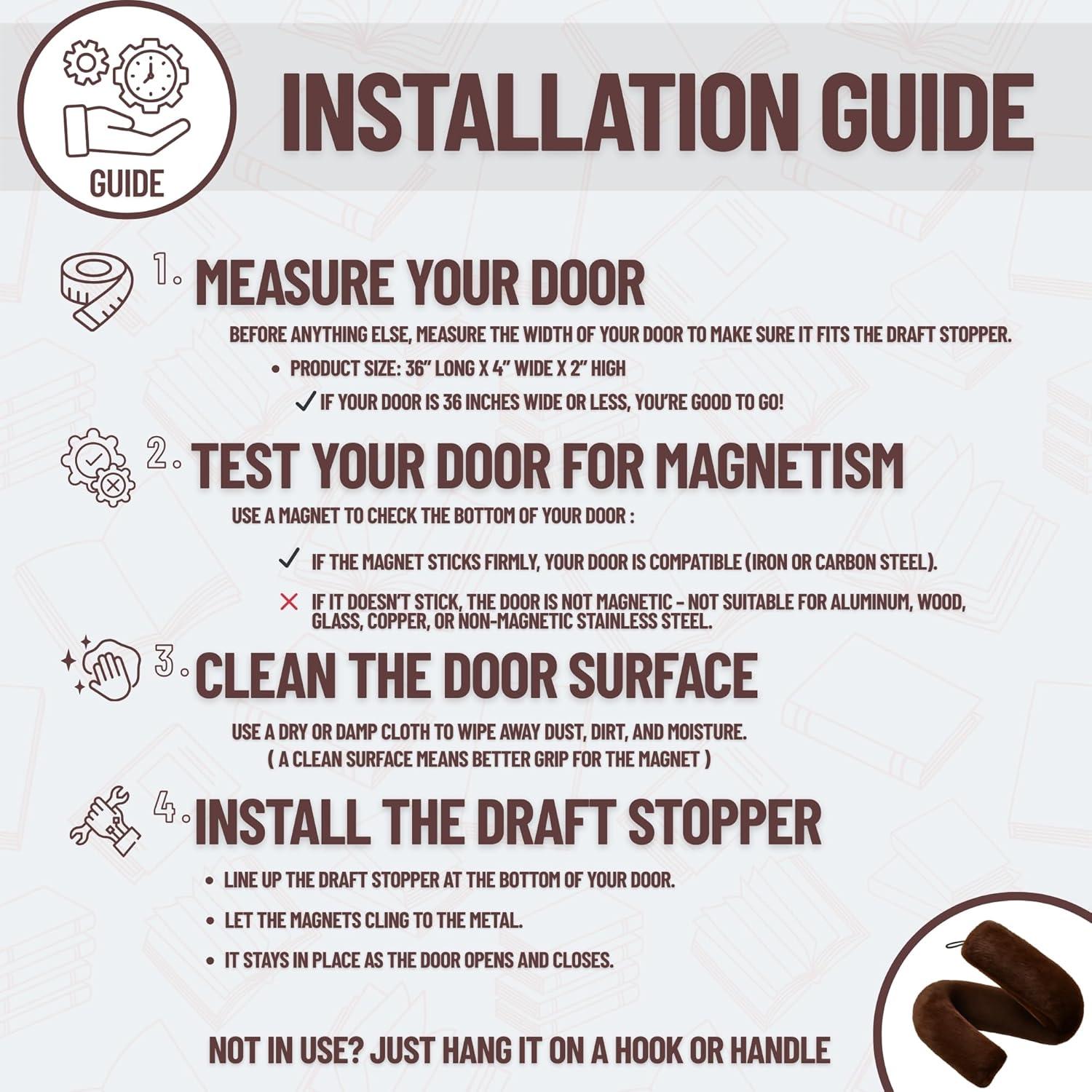 Evelots Tapón Magnético para Puerta de Metal 2 Piezas 91.44 cm