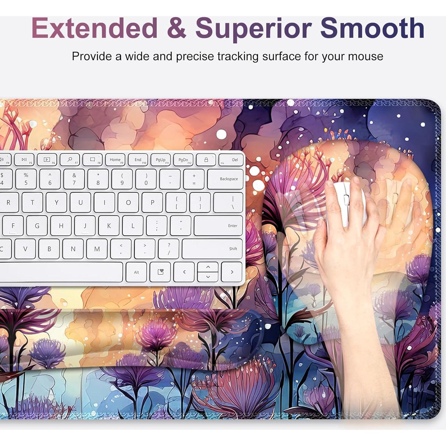 Alfombrilla de Ratón Grande NXZGO 4 en 1 Ergonómica 89.9x40.6cm