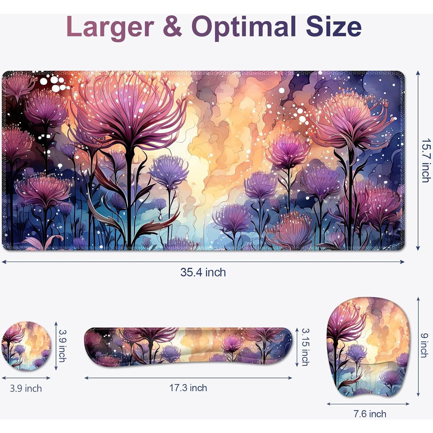 Alfombrilla de Ratón Grande NXZGO 4 en 1 Ergonómica 89.9x40.6cm