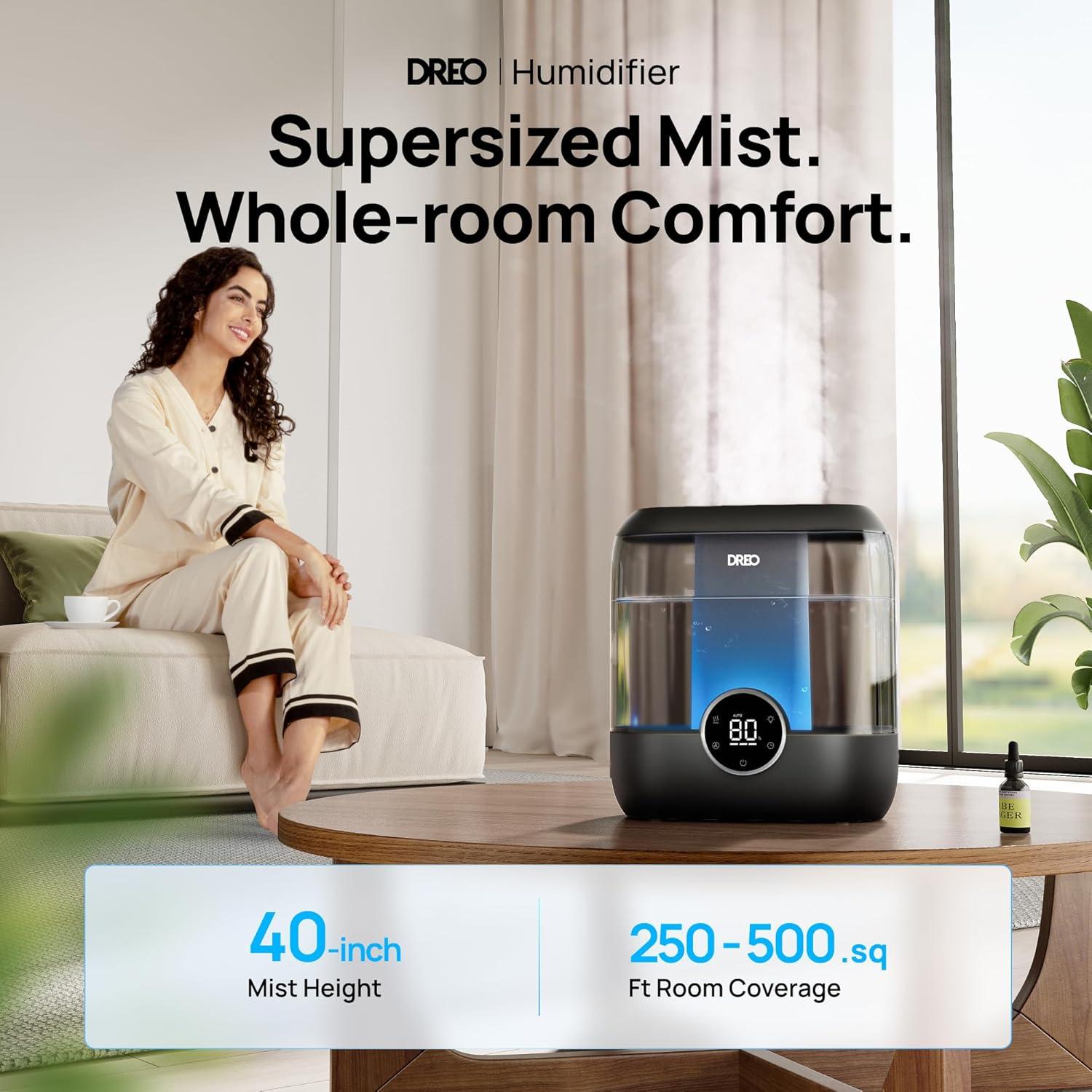 Humidificador Ultrasónico Dreo HM524S 6L Negro para Habitaciones