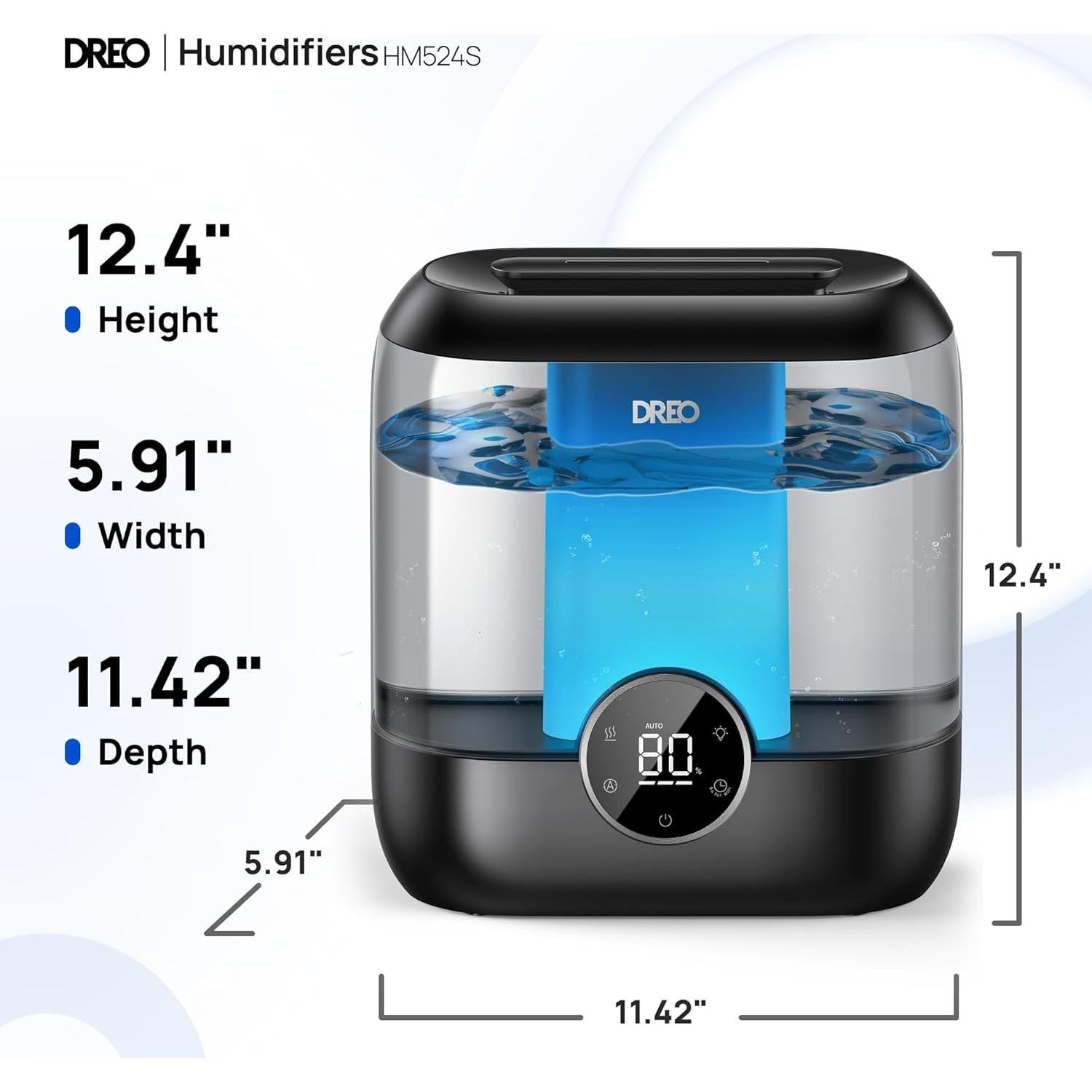 Humidificador Ultrasónico Dreo HM524S 6L Negro para Habitaciones