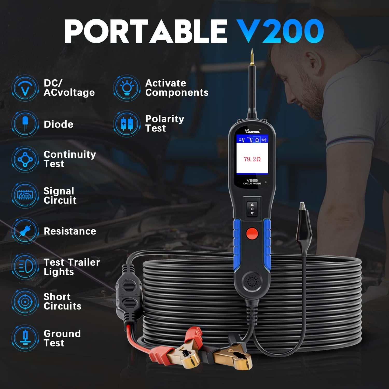 Kit de Prueba de Circuito VDIAGTOOL V200 12V 24V 12.19m