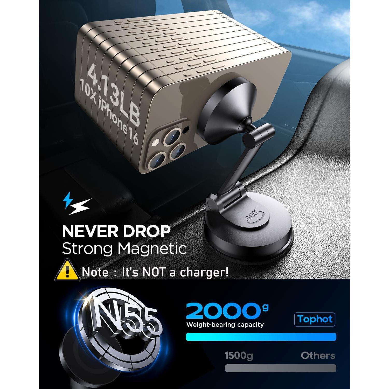 Soporte para Coche MagSafe TopHot F108-BS 360° Ajustable