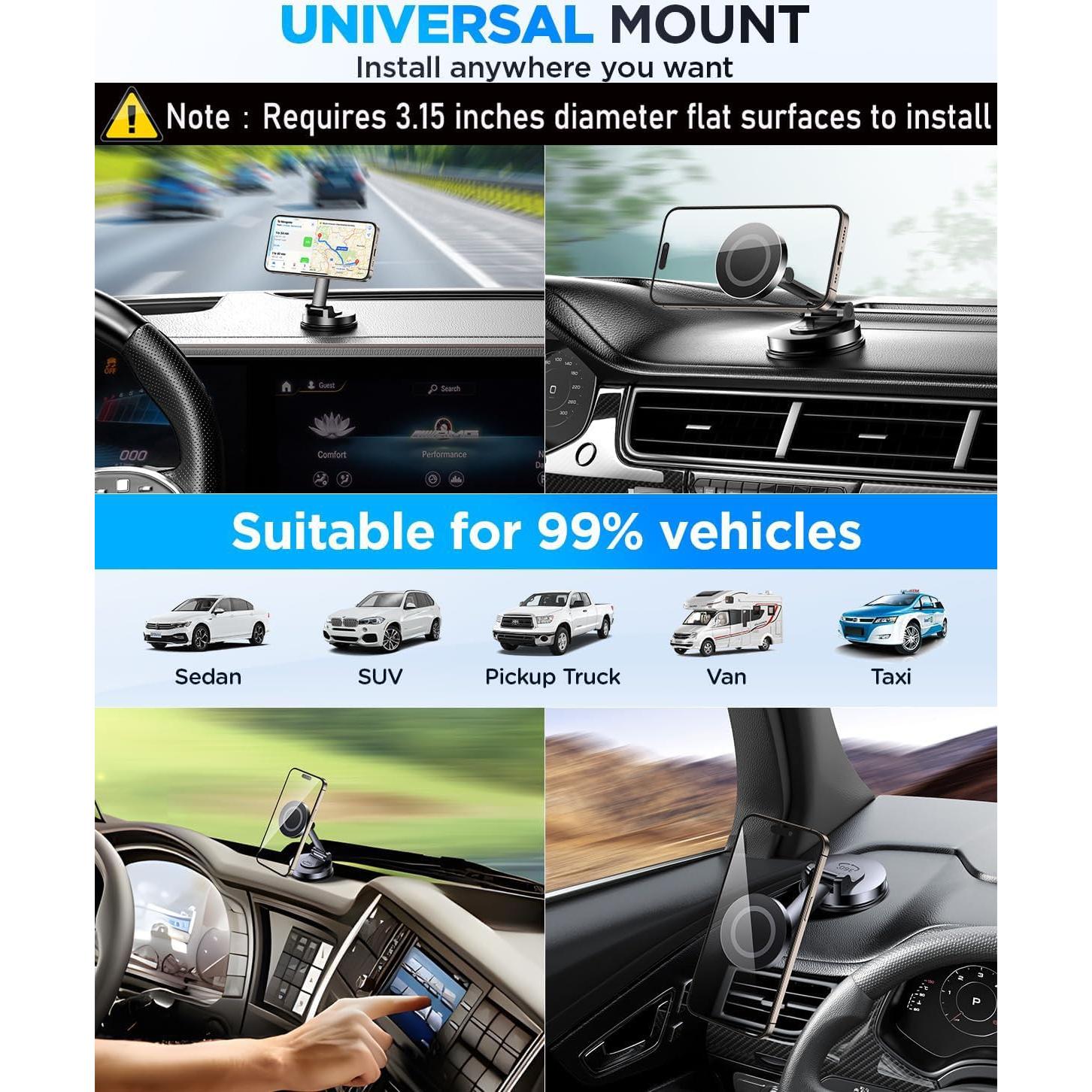 Soporte para Coche MagSafe TopHot F108-BS 360° Ajustable