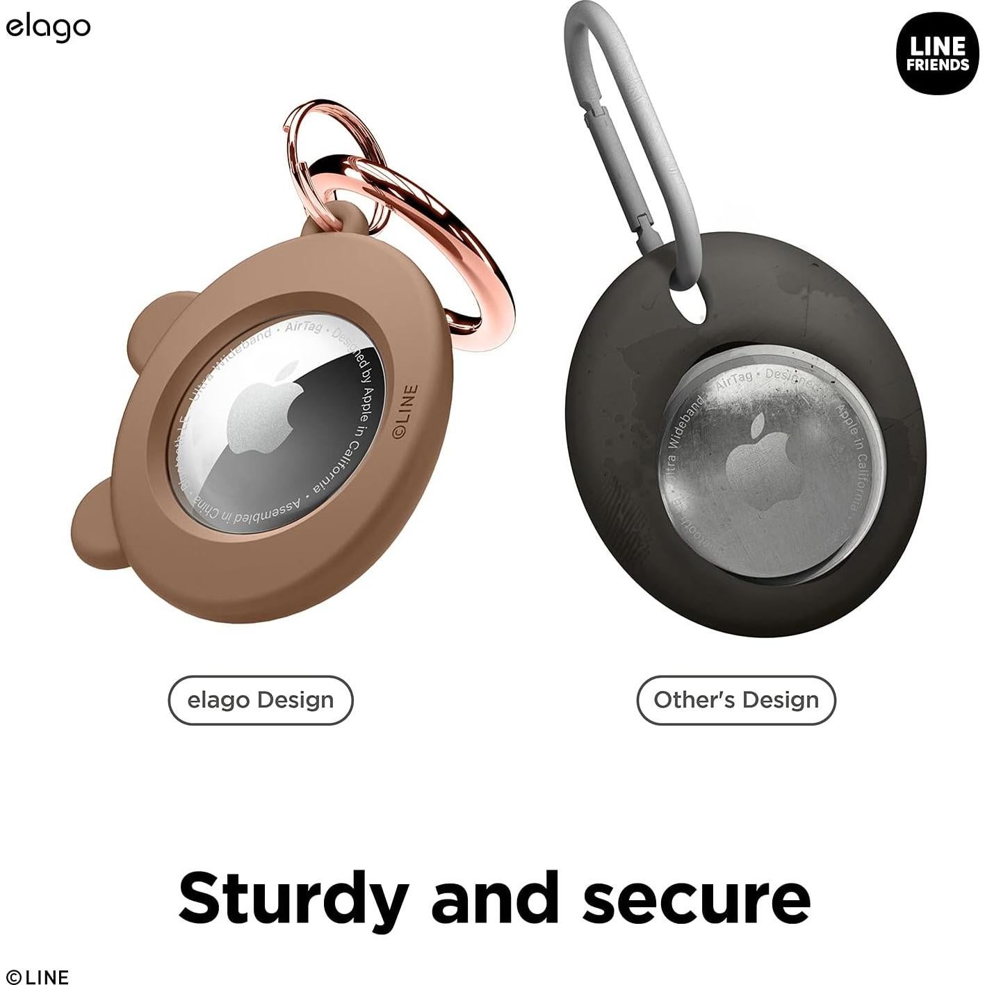 Funda de Silicona elago LINE Friends para Apple AirTag - Marrón