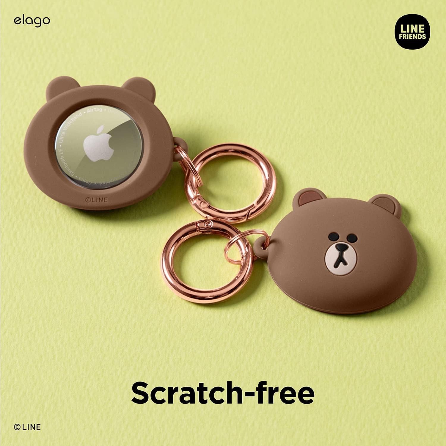 Funda de Silicona elago LINE Friends para Apple AirTag - Marrón