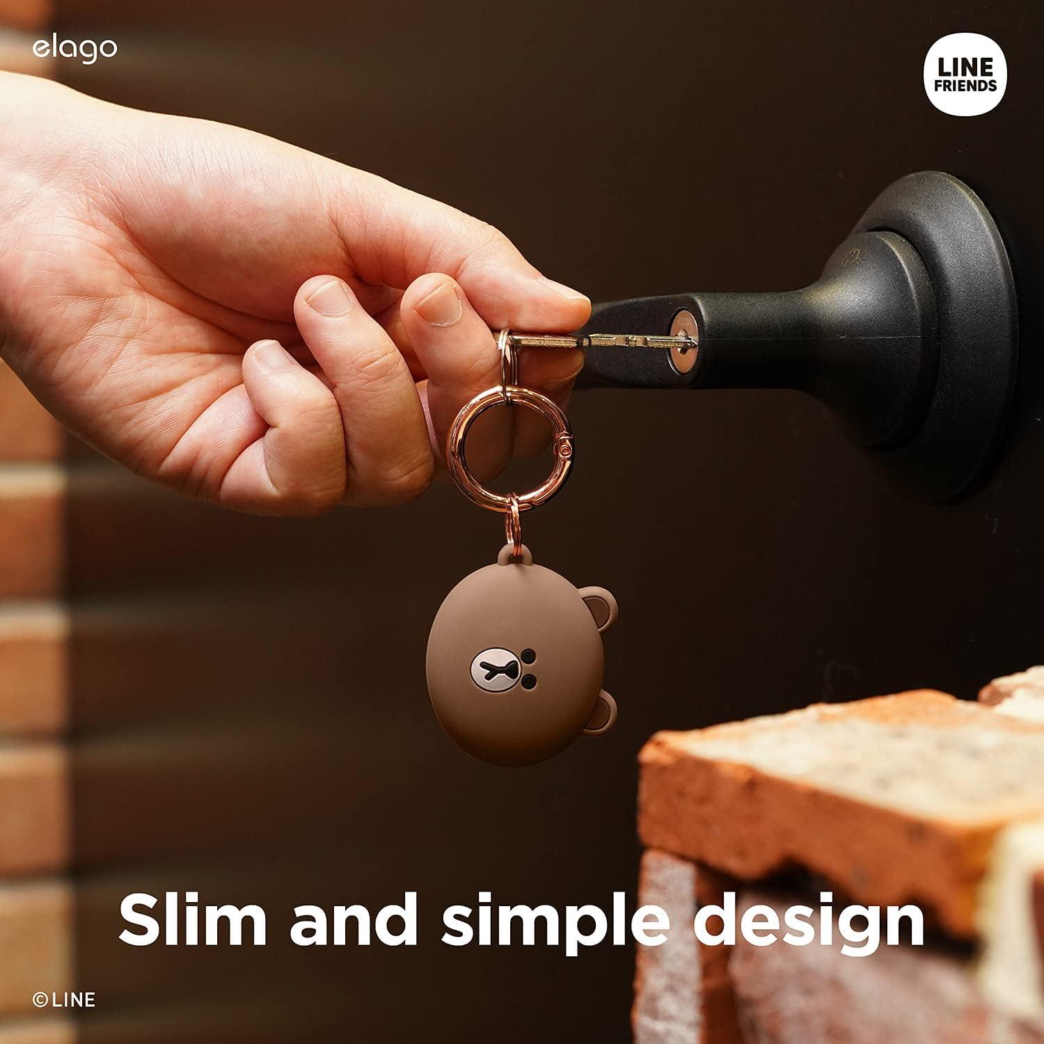 Funda de Silicona elago LINE Friends para Apple AirTag - Marrón