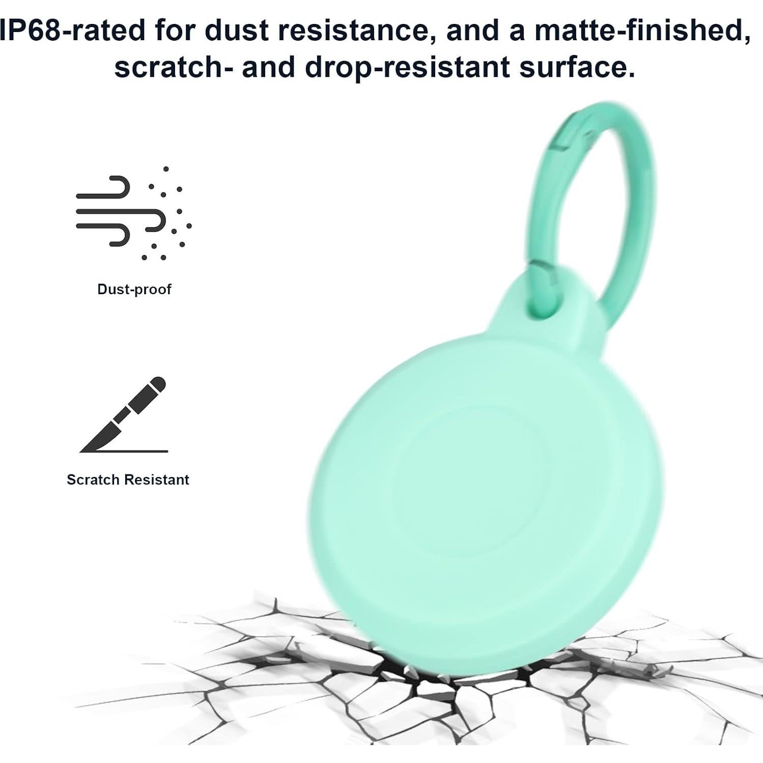 Funda impermeable para Air-tag WALLFID - Protección IP68 Verde-Púrpura