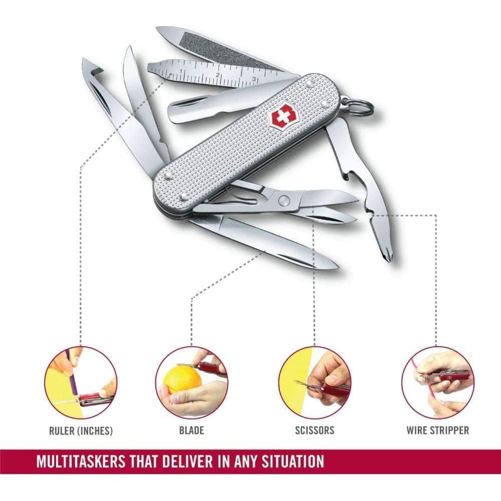 Cuchillo Suizo Victorinox Mini Champ Alox 15 Funciones Plata