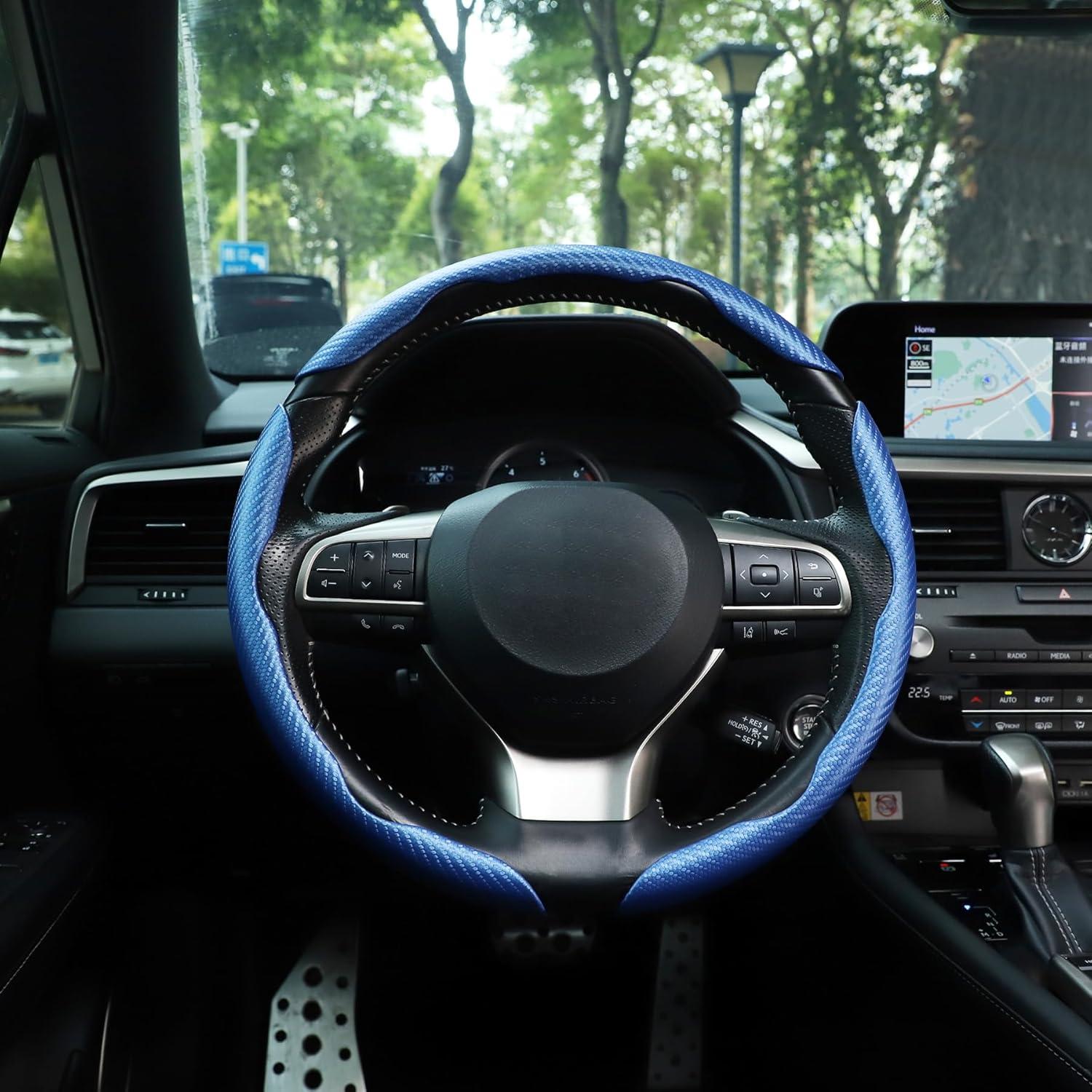 Funda de Volante Antideslizante Amiss 3 Piezas Azul Universal