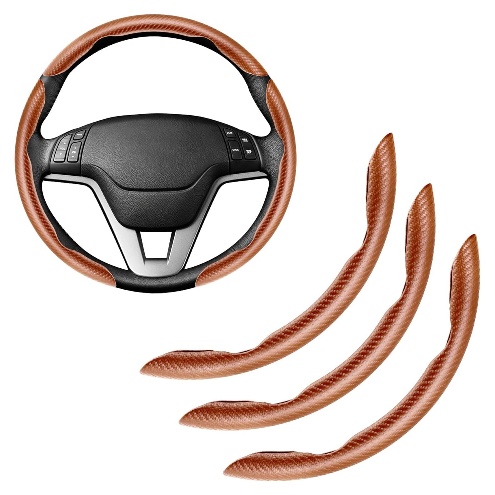 Funda de Volante Amiss 3pcs Fibra de Carbono Antideslizante