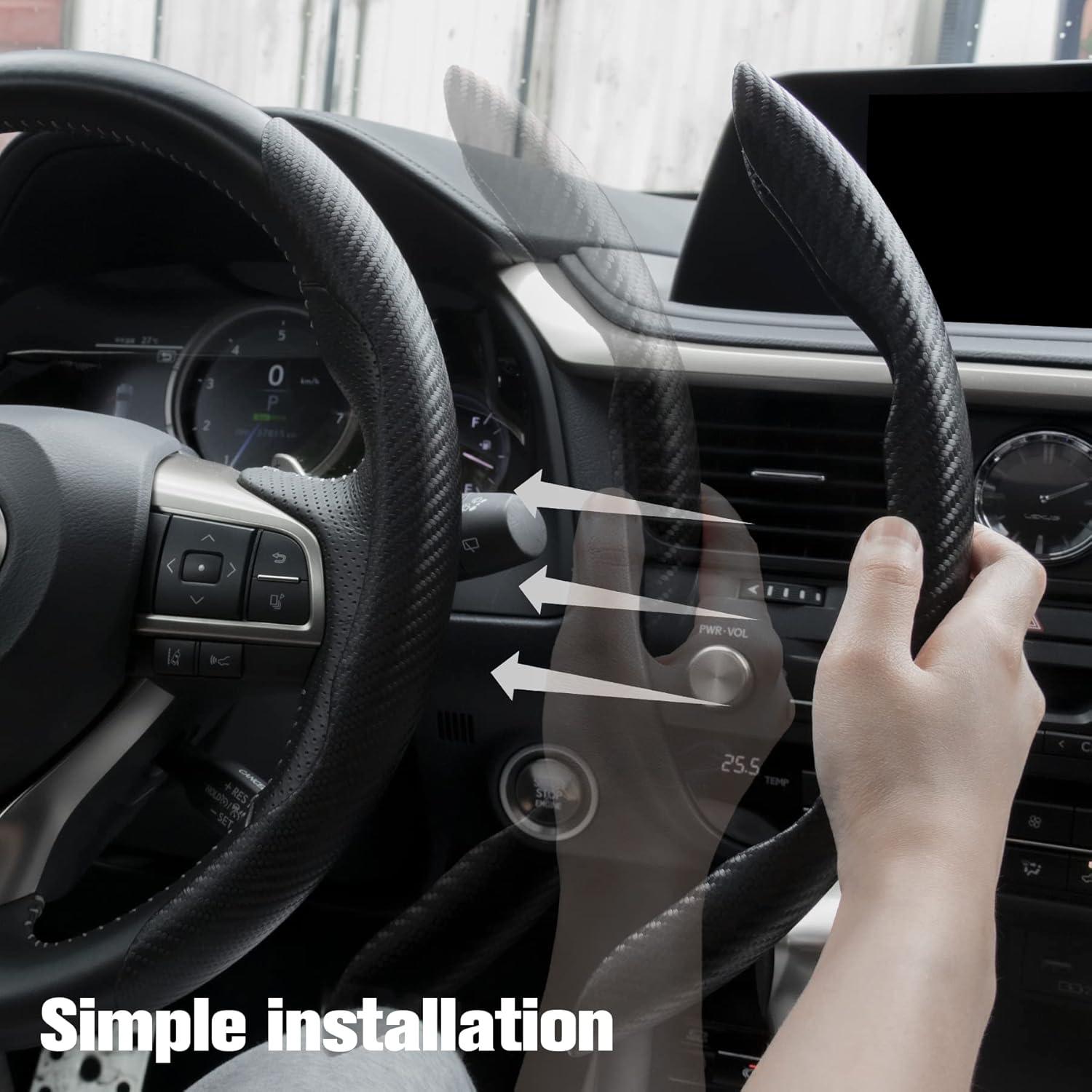 Cubierta de Volante Antideslizante Amiss 36.3 cm Fibra Carbono