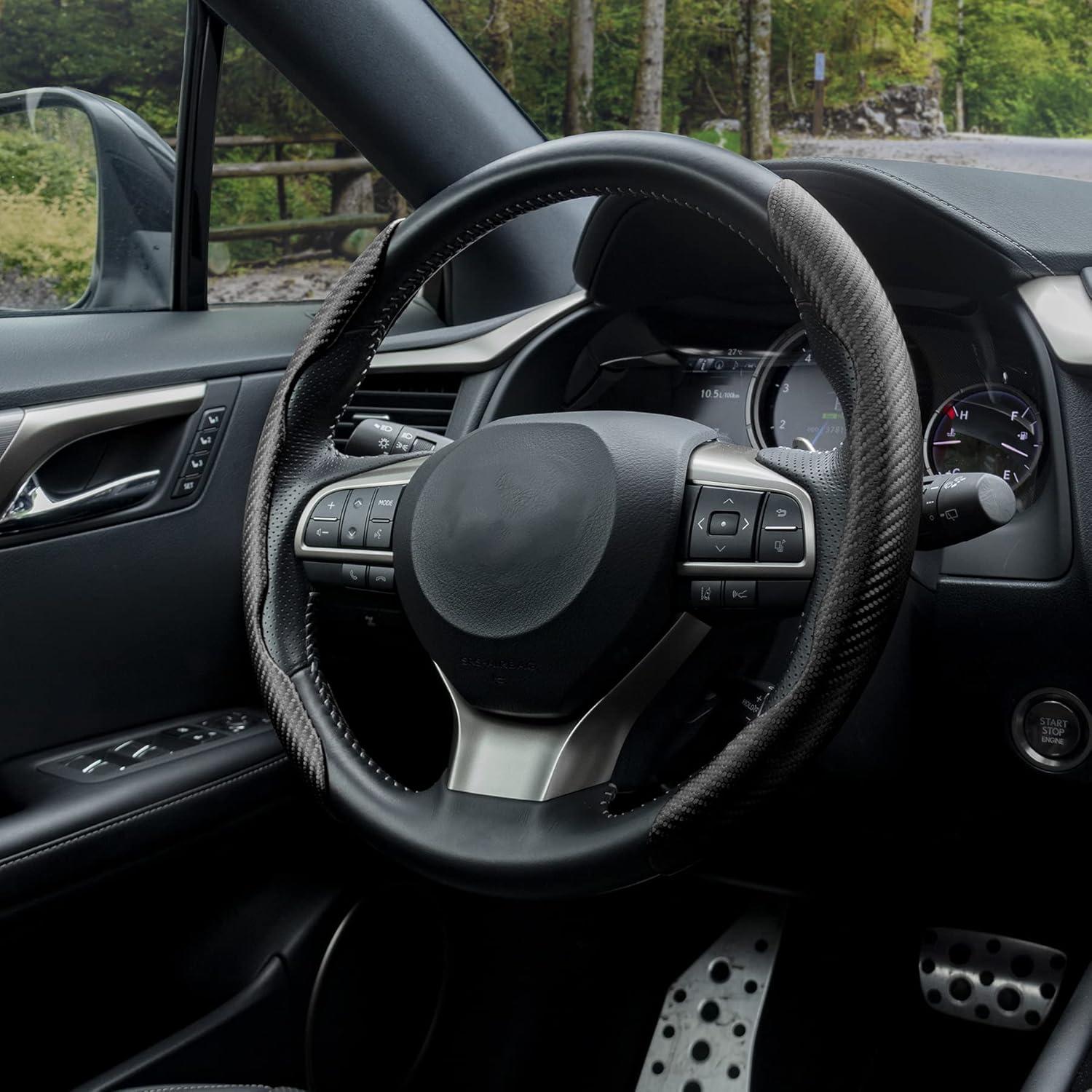 Cubierta de Volante Antideslizante Amiss 36.3 cm Fibra Carbono