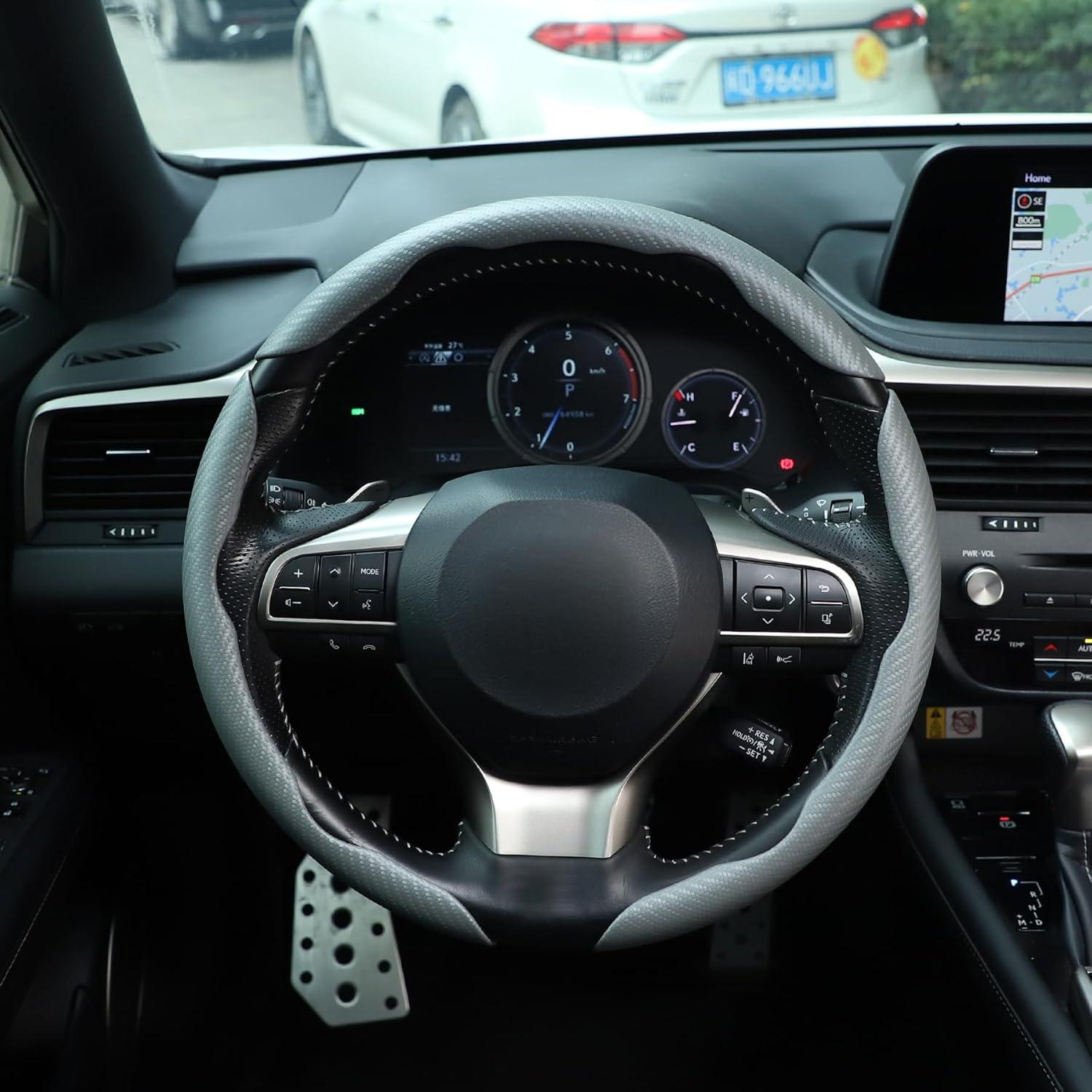 Funda de Volante Antideslizante Amiss 3pcs Gris Universal