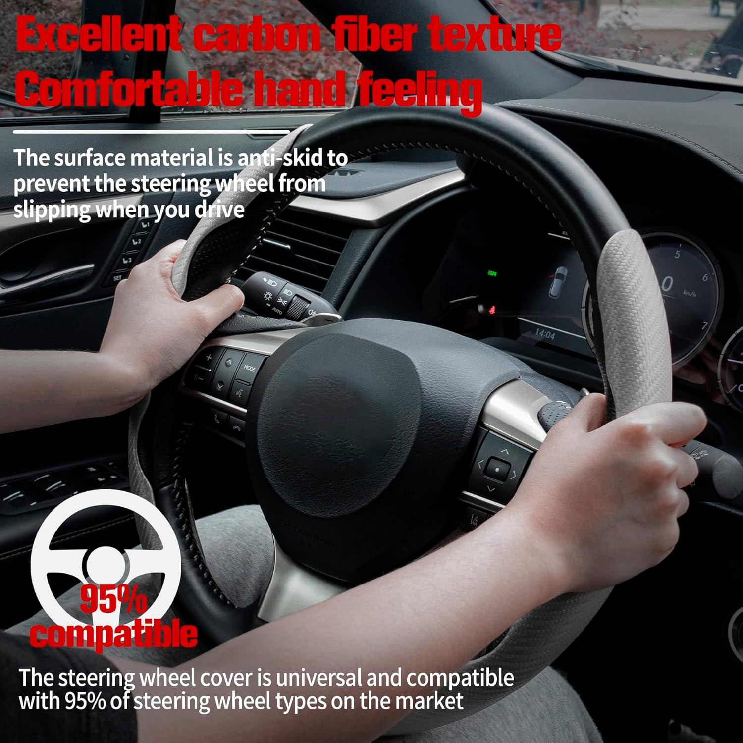 Cubierta de Volante Antideslizante Amiss Universal 2 Piezas