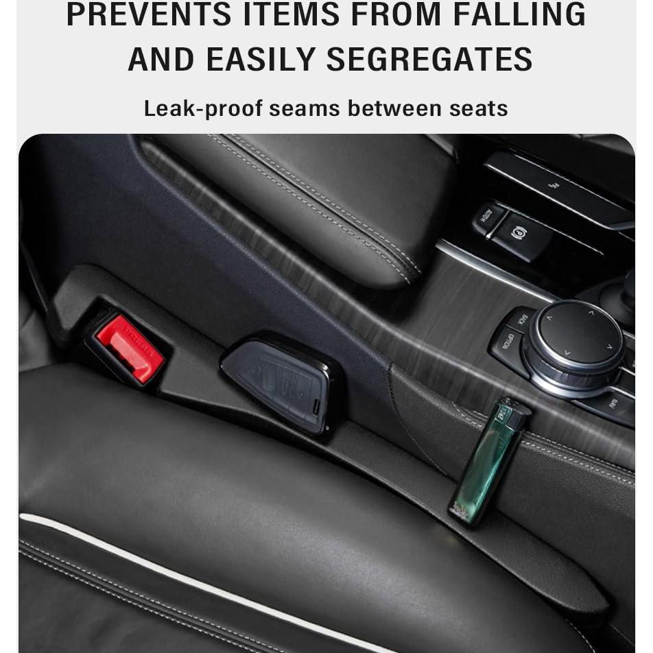 Relleno Espacio entre Asientos de Coche Carleef 2 Piezas Negro