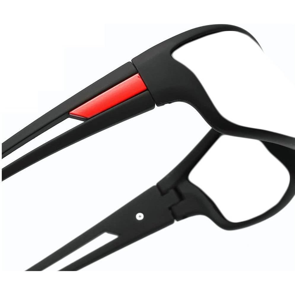 Gafas de lectura fotoquímicas UV400 para hombres - Rojo Negro