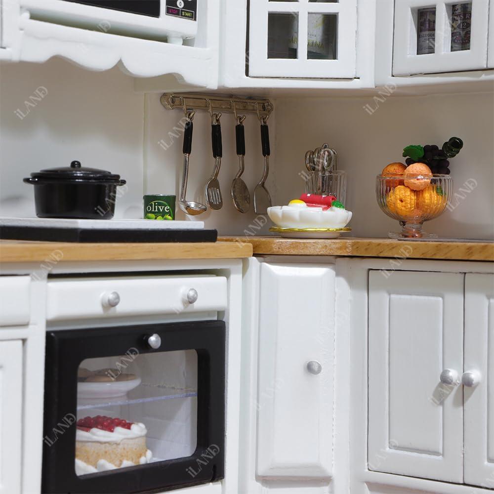 Juego de Cocina Moderna para Casa de Muñecas iLAND 1:12